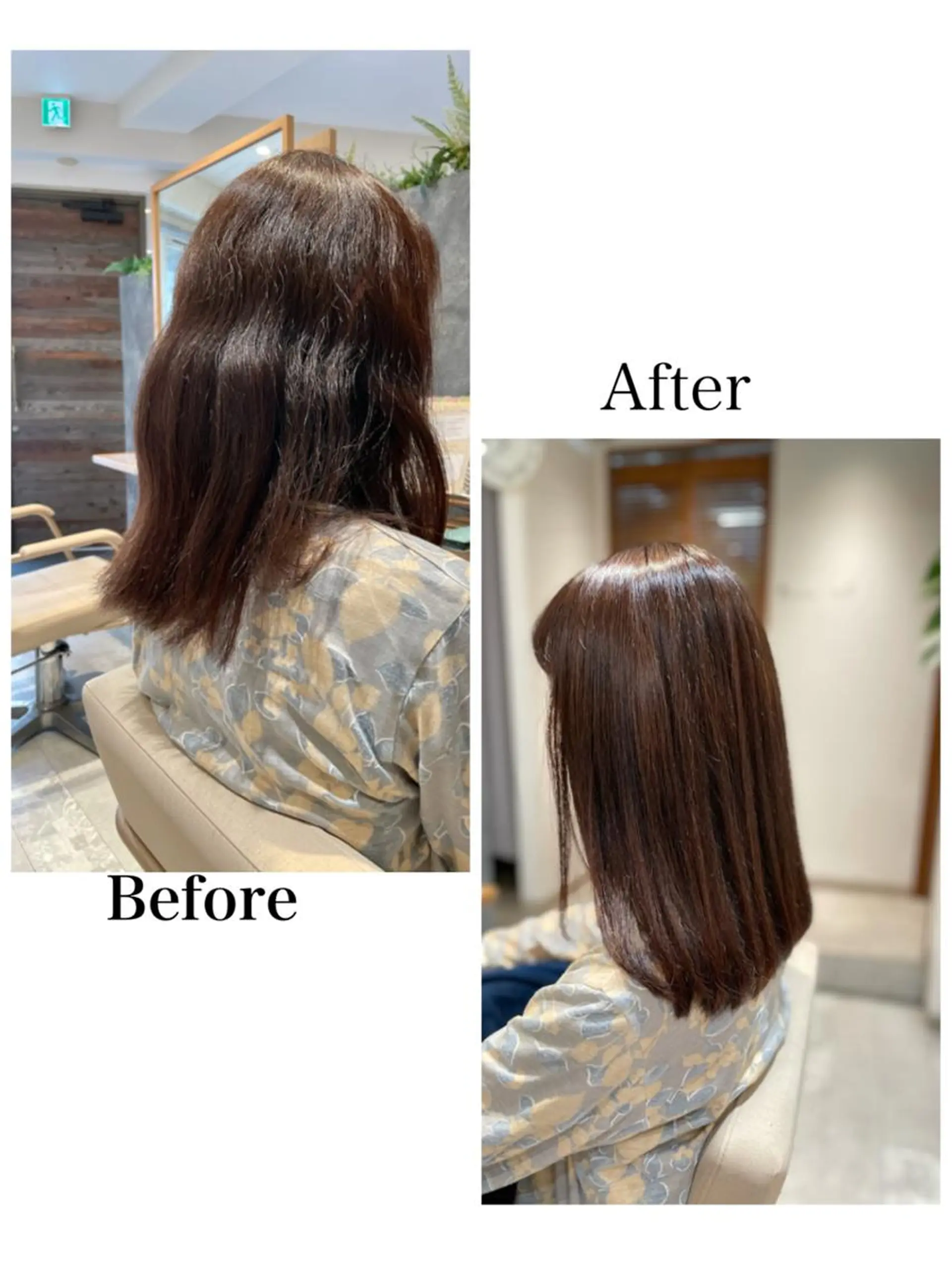 セミロング パーマ 縮毛矯正 IVY hairdesign所属・⚪︎ YUNAのヘアスタイル