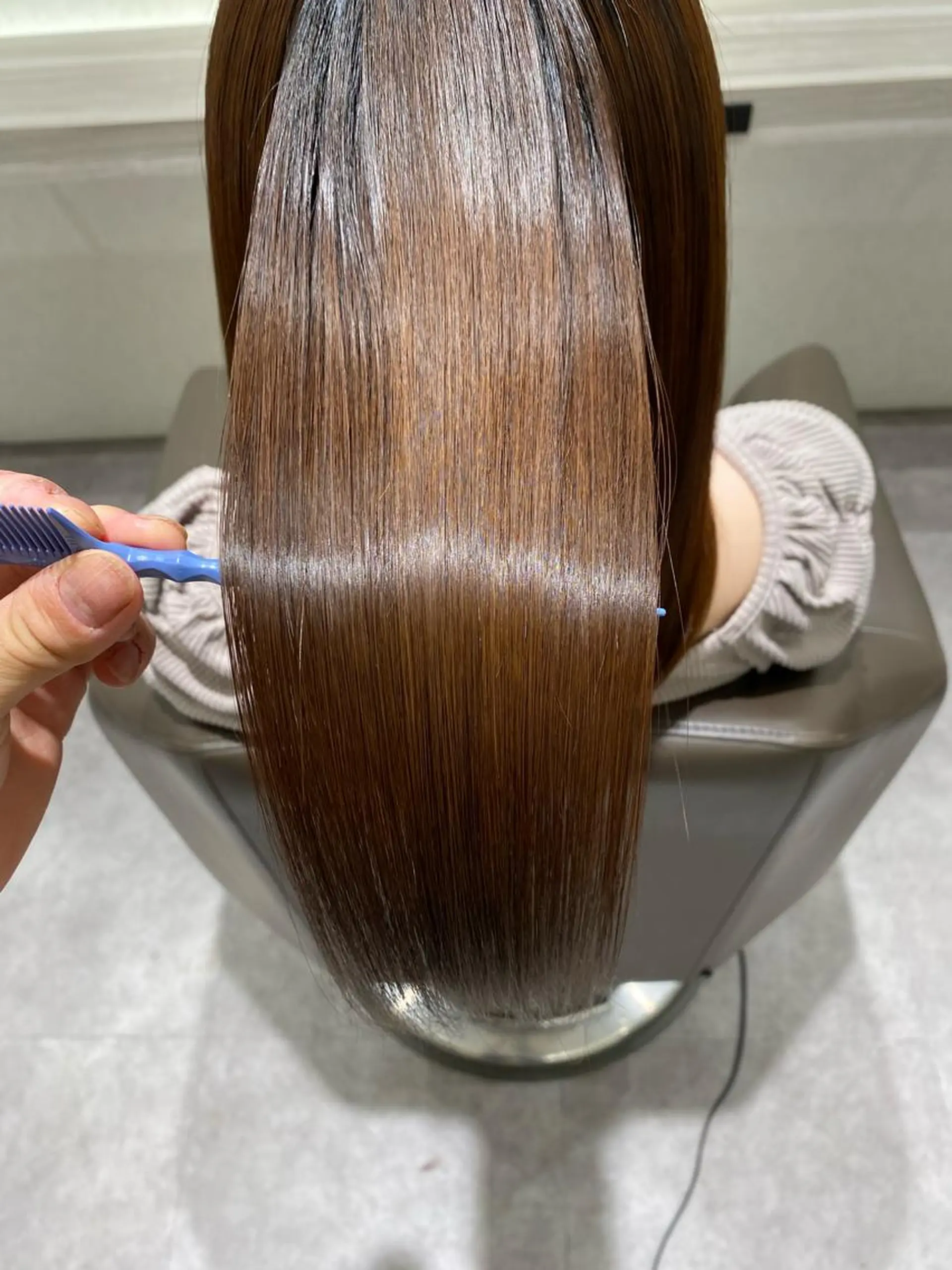 ロング トリートメント ムトウセイマ/ 縮毛矯正/ブリーチのヘアスタイル