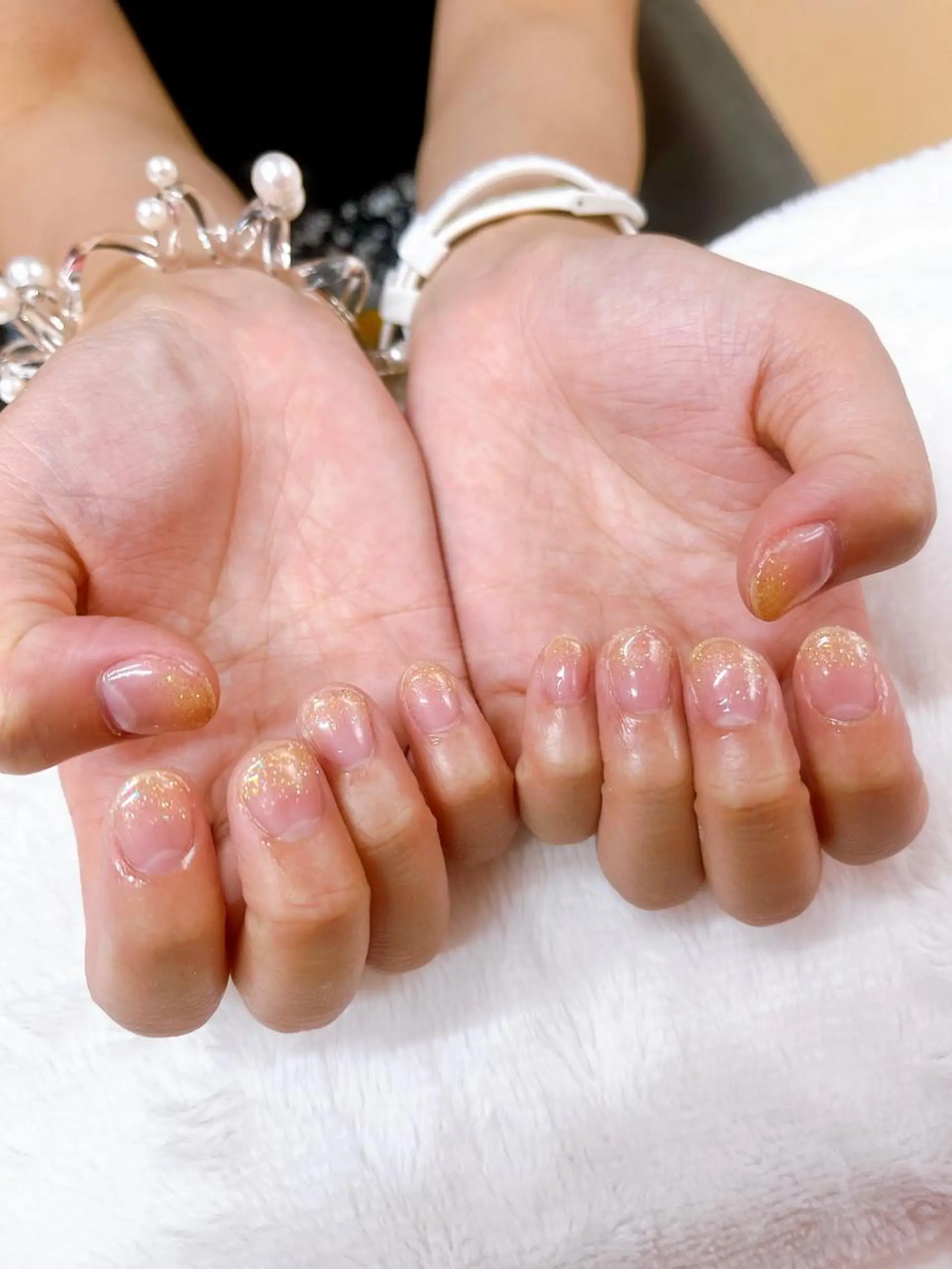 ネイル ラメ(グリッター) ラメグラデーション ハンドネイル kaenail 瑞江のネイルデザイン