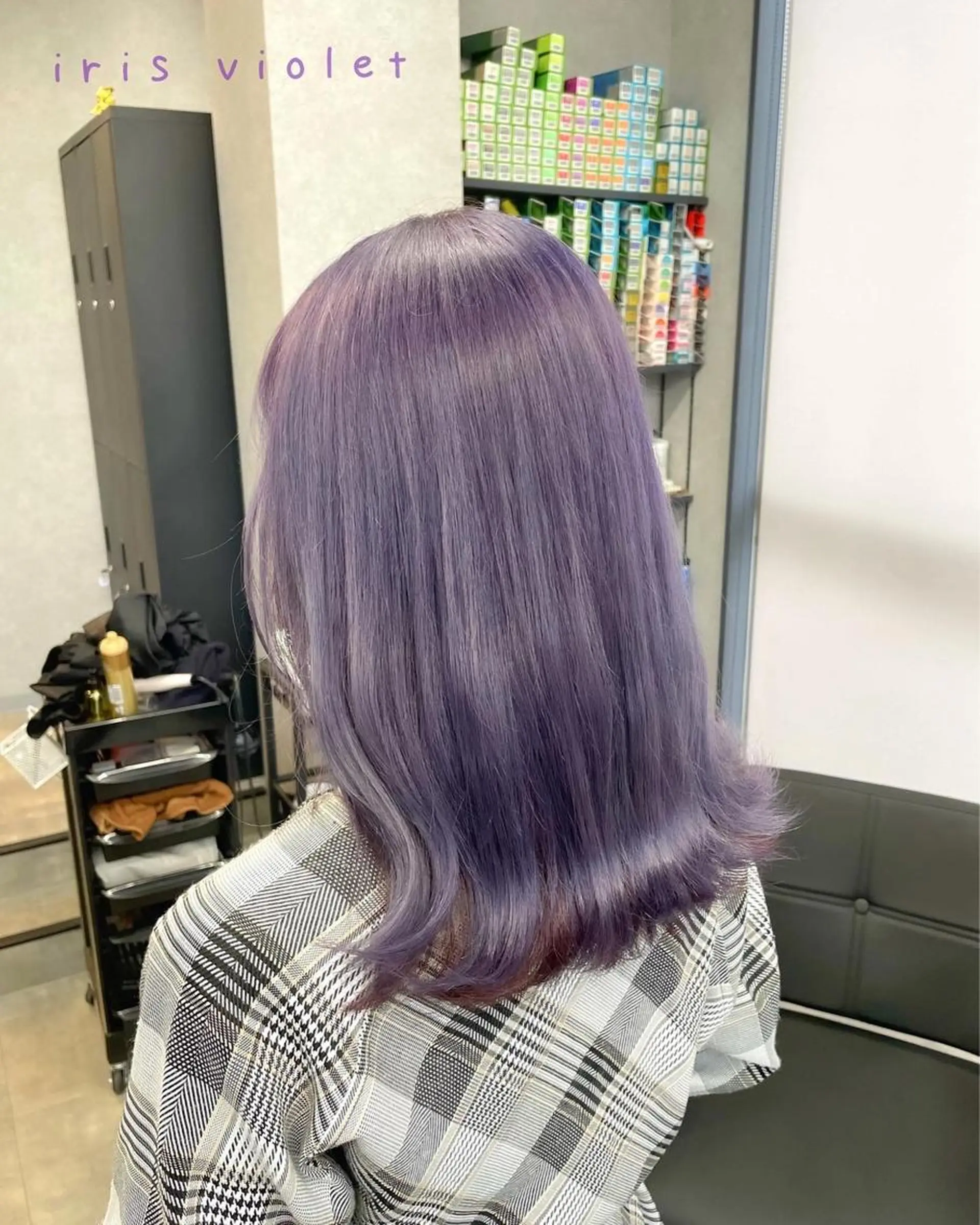 セミロング カラー バイオレットカラー 朝倉 海斗のヘアスタイル