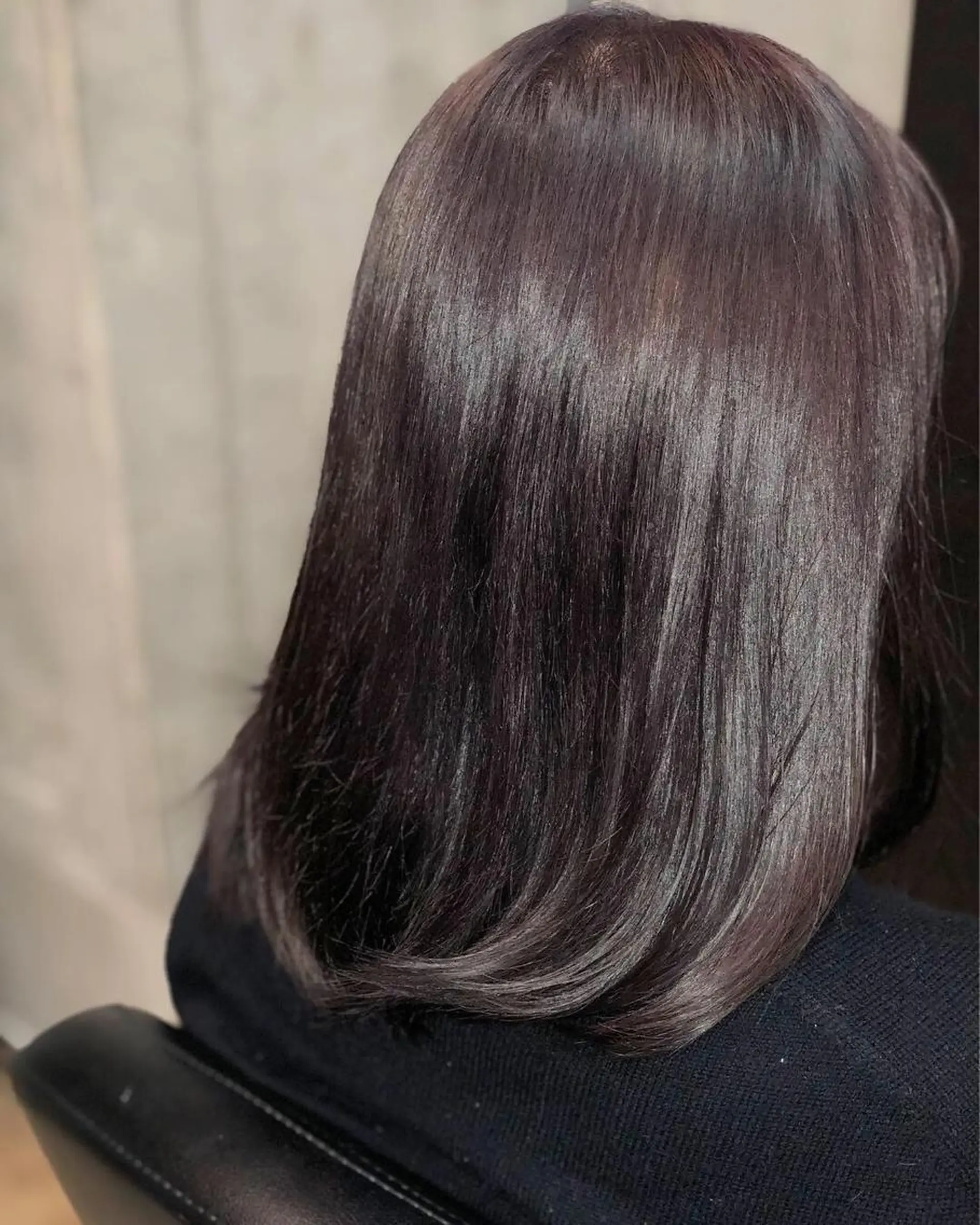 ミディアム カラー パープルカラー 髪質改善韓国レイヤー カット内田智大のヘアスタイル