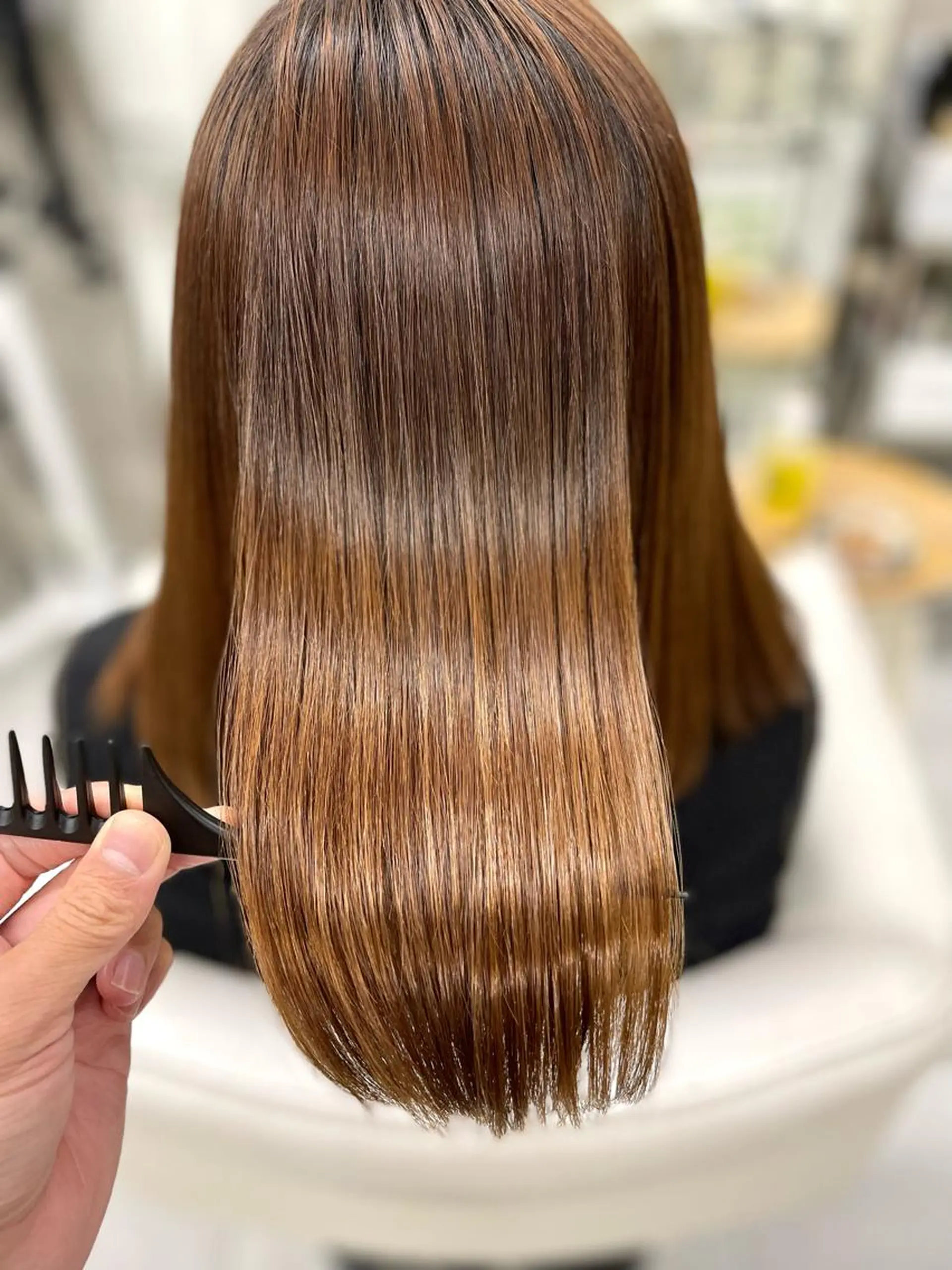 セミロング パーマ トリートメント 酸性ストレート ストレートパーマ 滝沢 嵩大のヘアスタイル