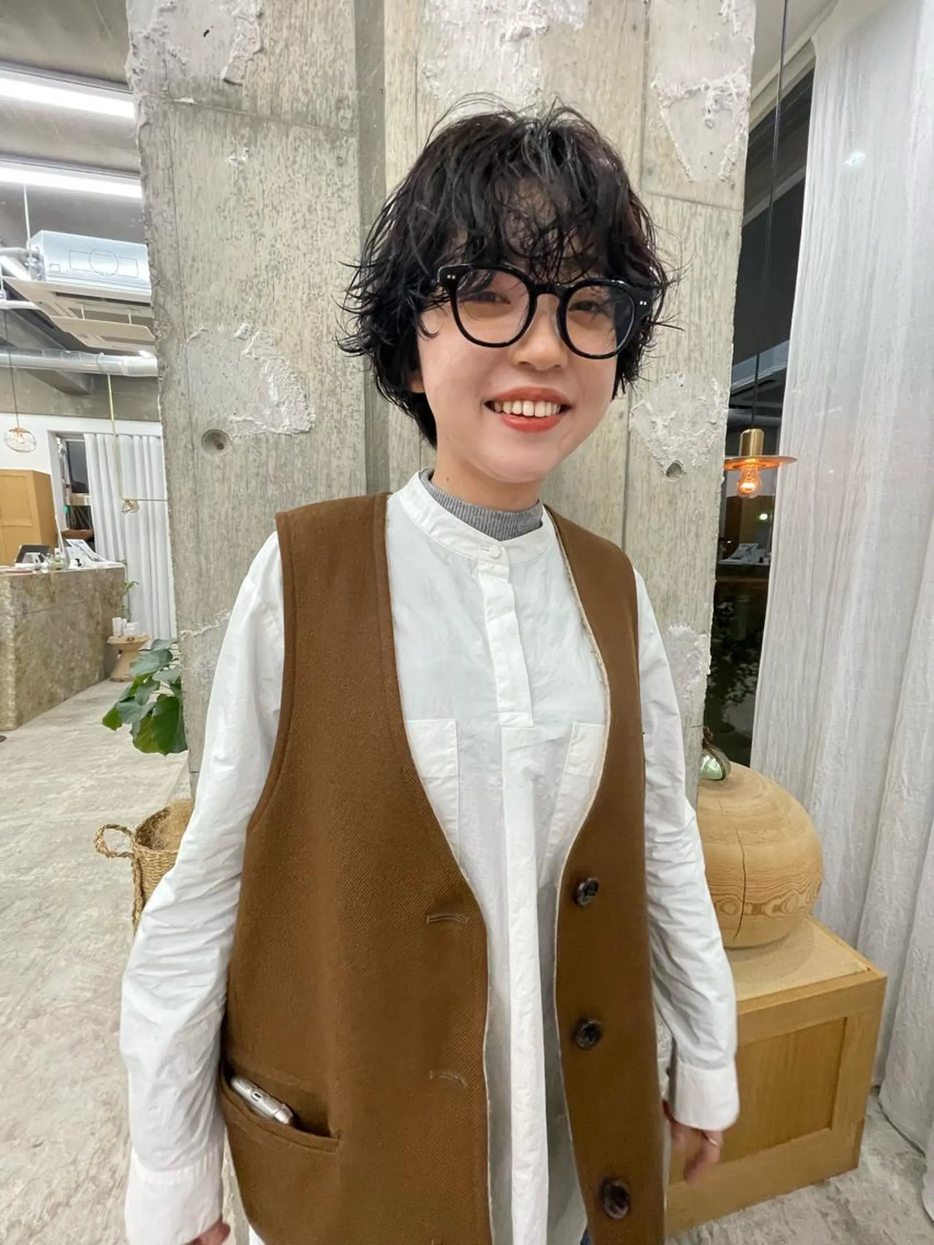 ショート パーマ カット 垢抜けボブ/SAHO /OAK溝の口のヘアスタイル