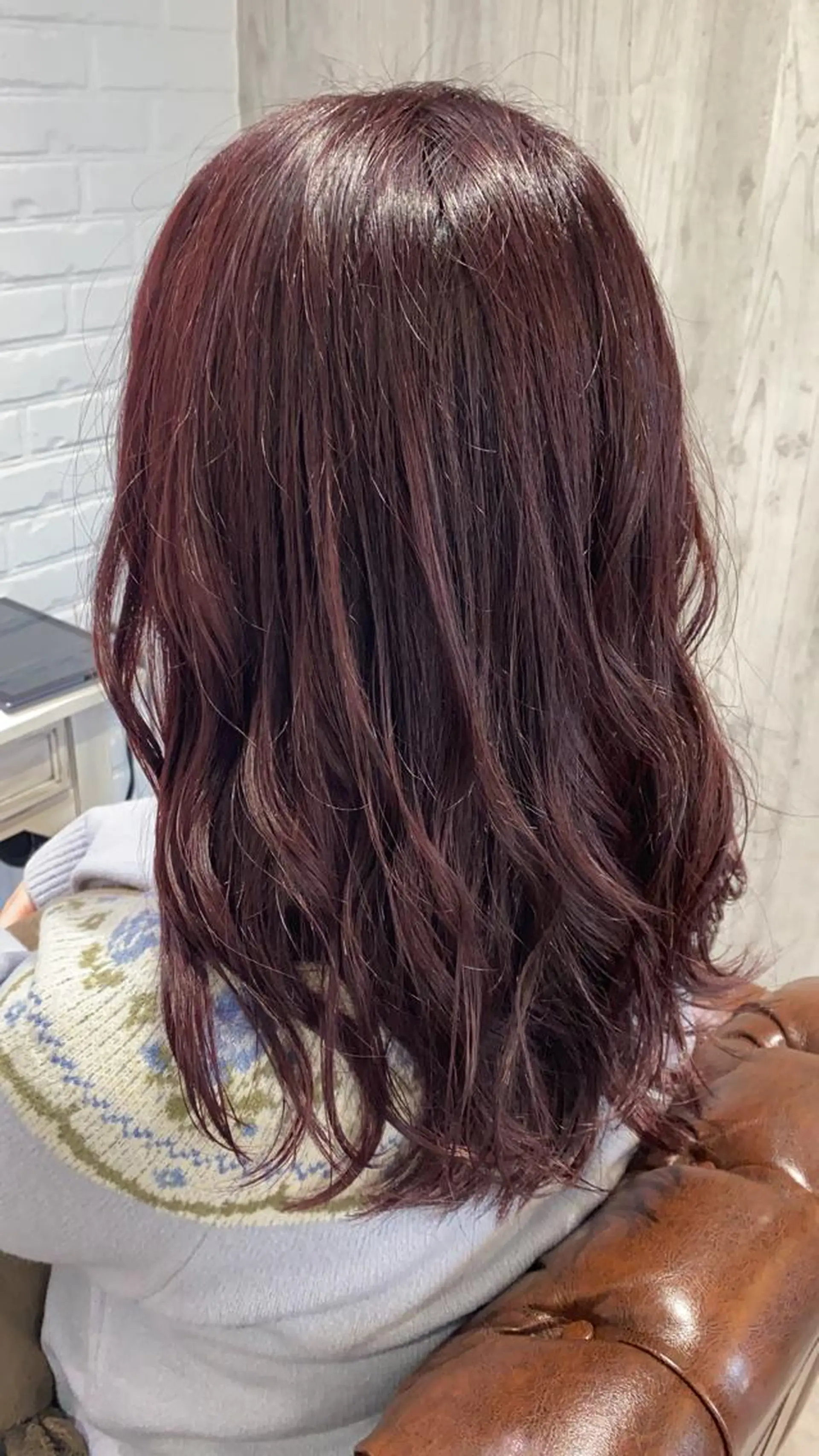 セミロング カラー ブリーチ ラベンダーカラー ラベンダーピンク ブリーチなしカラー ピンクカラー カット ヘアカラー トリートメント Renatus店長 金子裕美のヘアスタイル