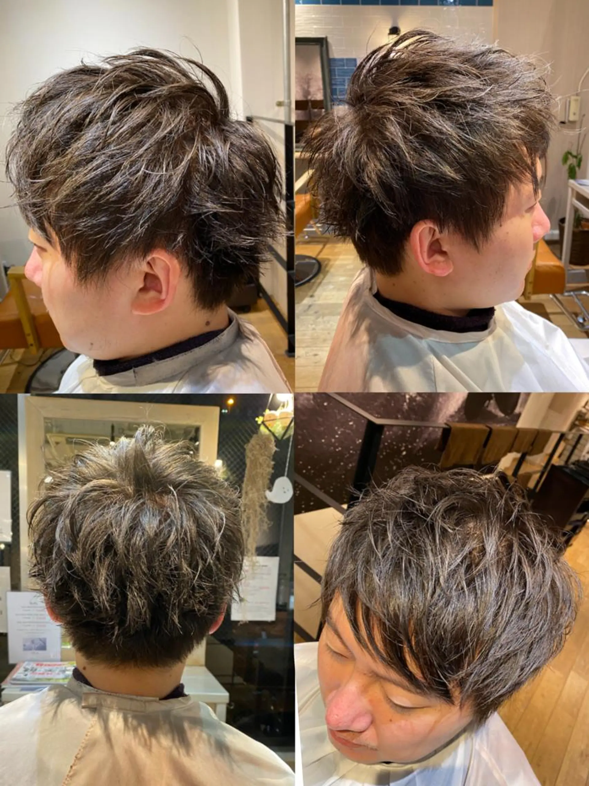 ショート カラー パーマ ヘアアレンジ メンズ 🔥メンズ特化渡辺 🔥ブリーチカラーのヘアスタイル