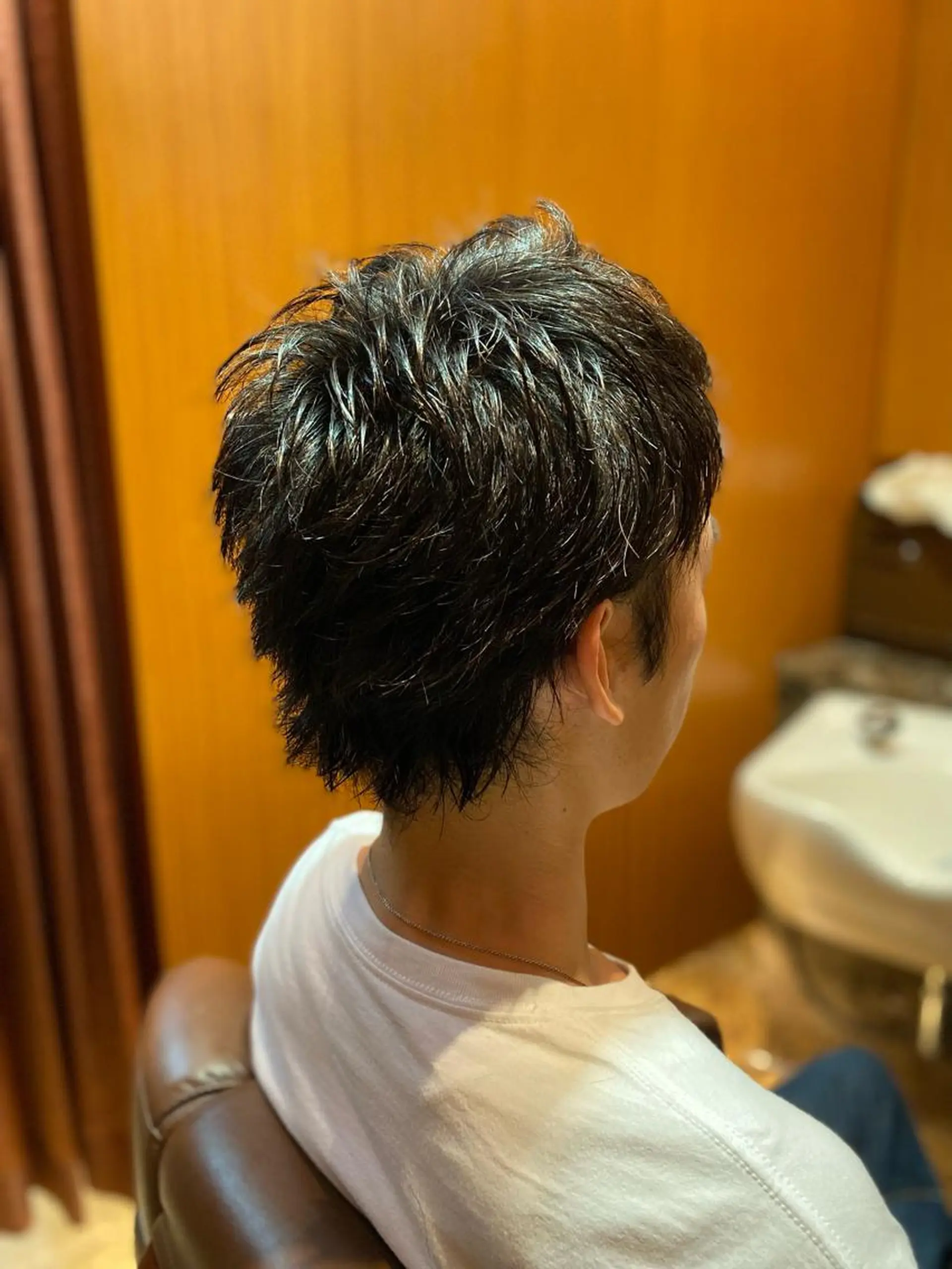 ミディアム 北川 竜也のヘアスタイル