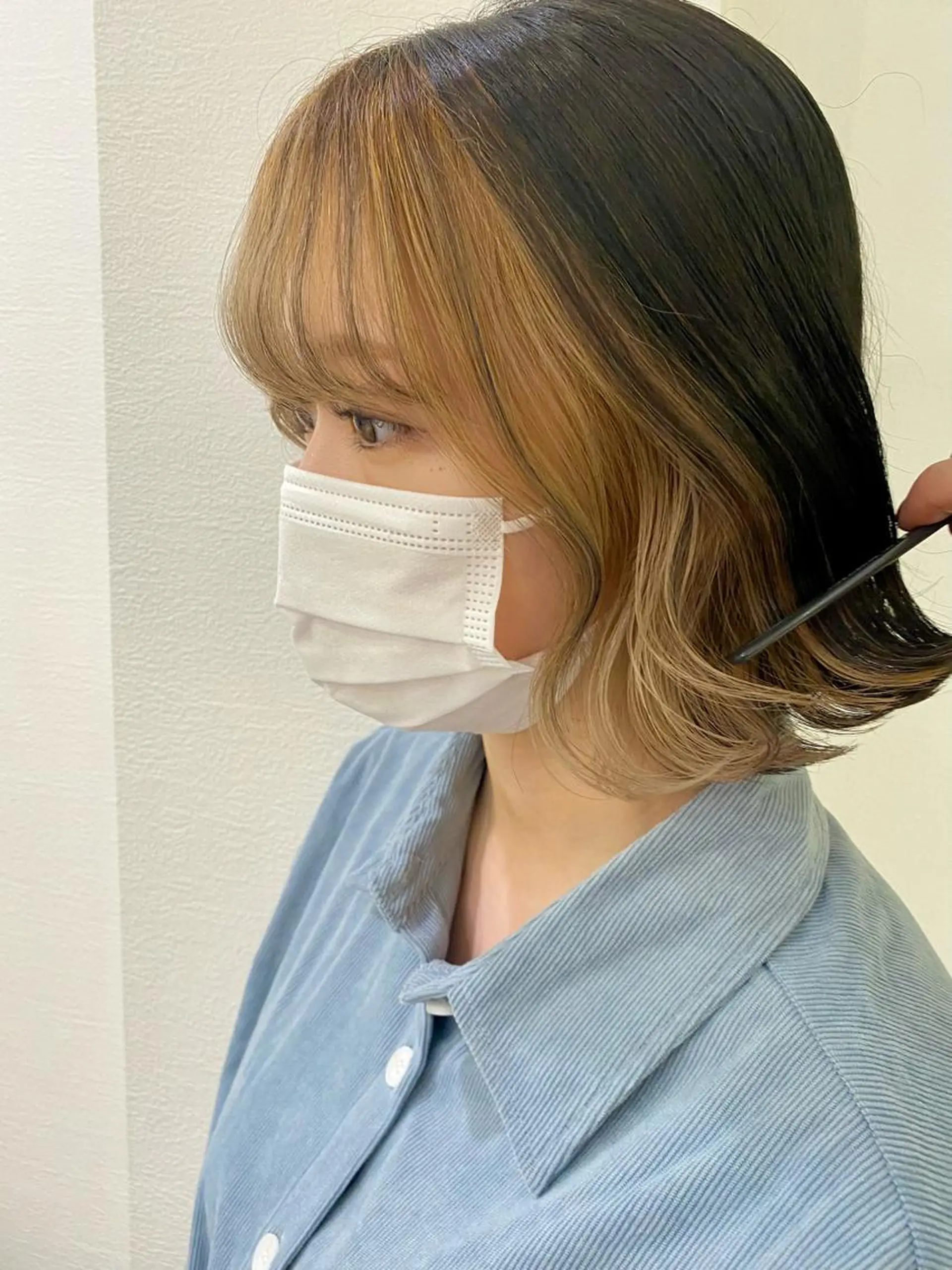セミロング カラー カット ヘアカラー トリートメント 顔周り/ブリーチなし /縮毛矯正🫧伊勢のヘアスタイル