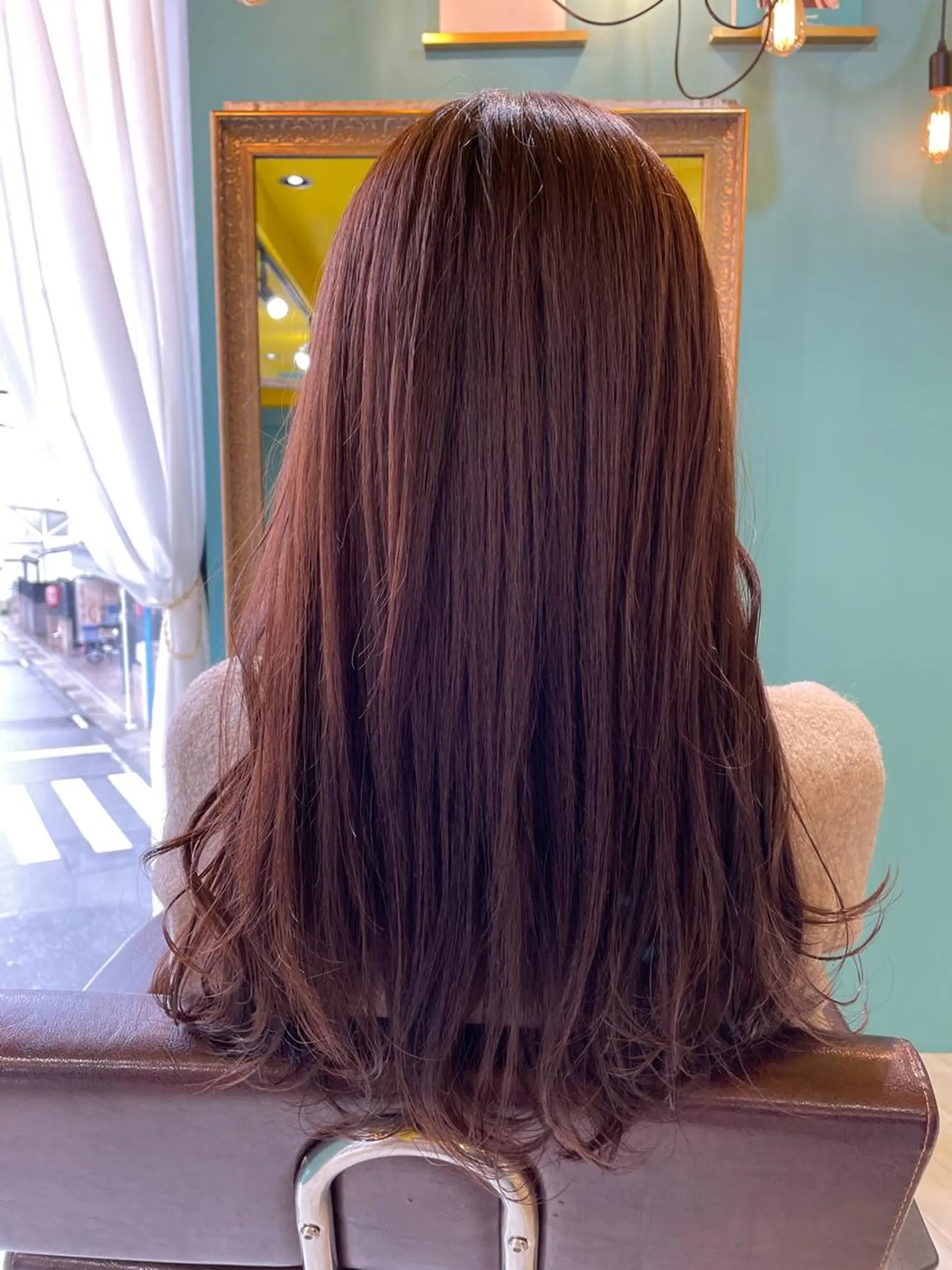 ロング カラー アッシュ アッシュブラウン ブラウンカラー 末石 智のヘアスタイル