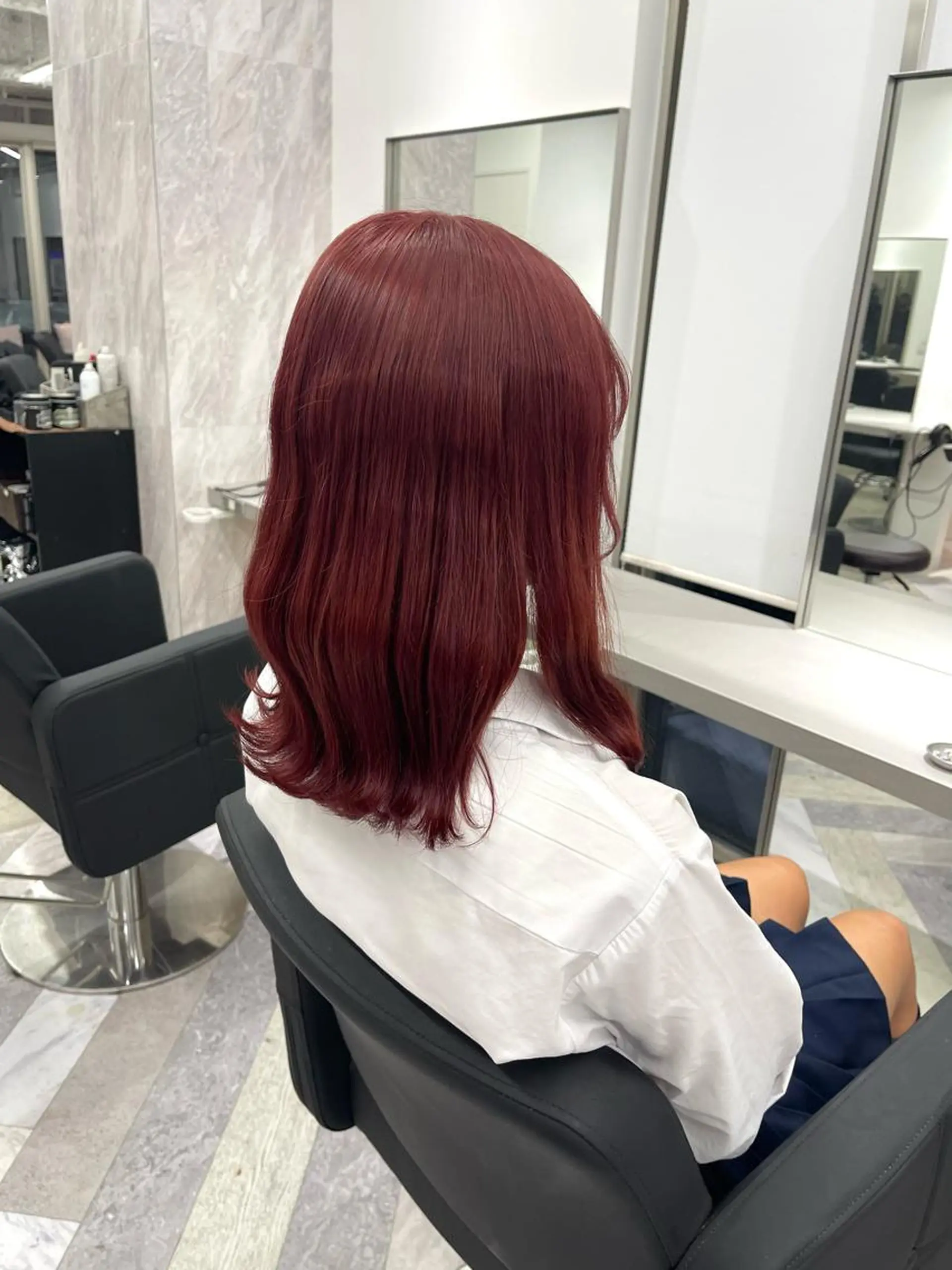 セミロング カラー 店長　MANAMI ／ブリーチ／骨格ボブのヘアスタイル