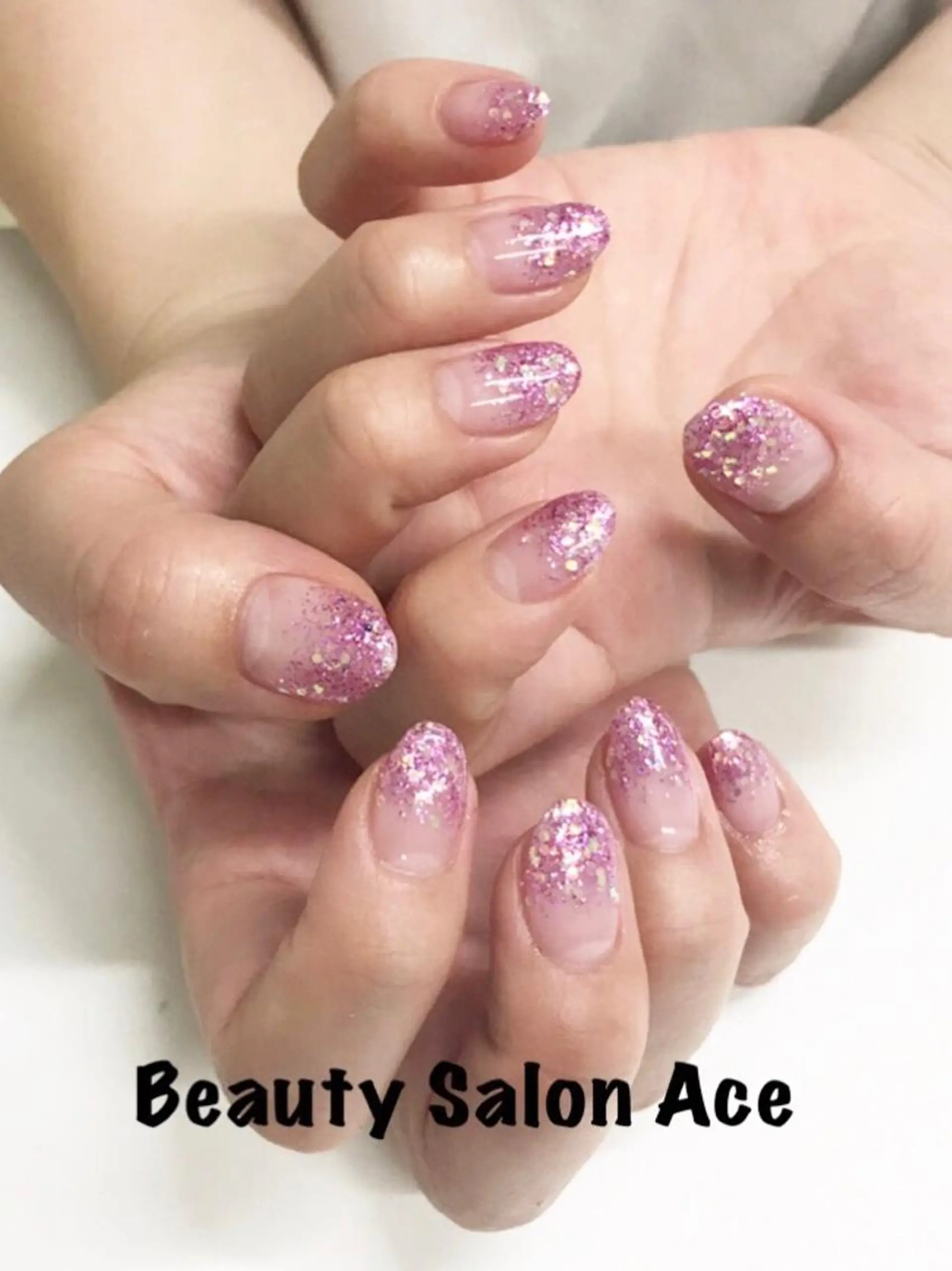 ネイル グラデーション ラメ(グリッター) ラメグラデーション 池袋フィルイン Ace♡Nailのネイルデザイン