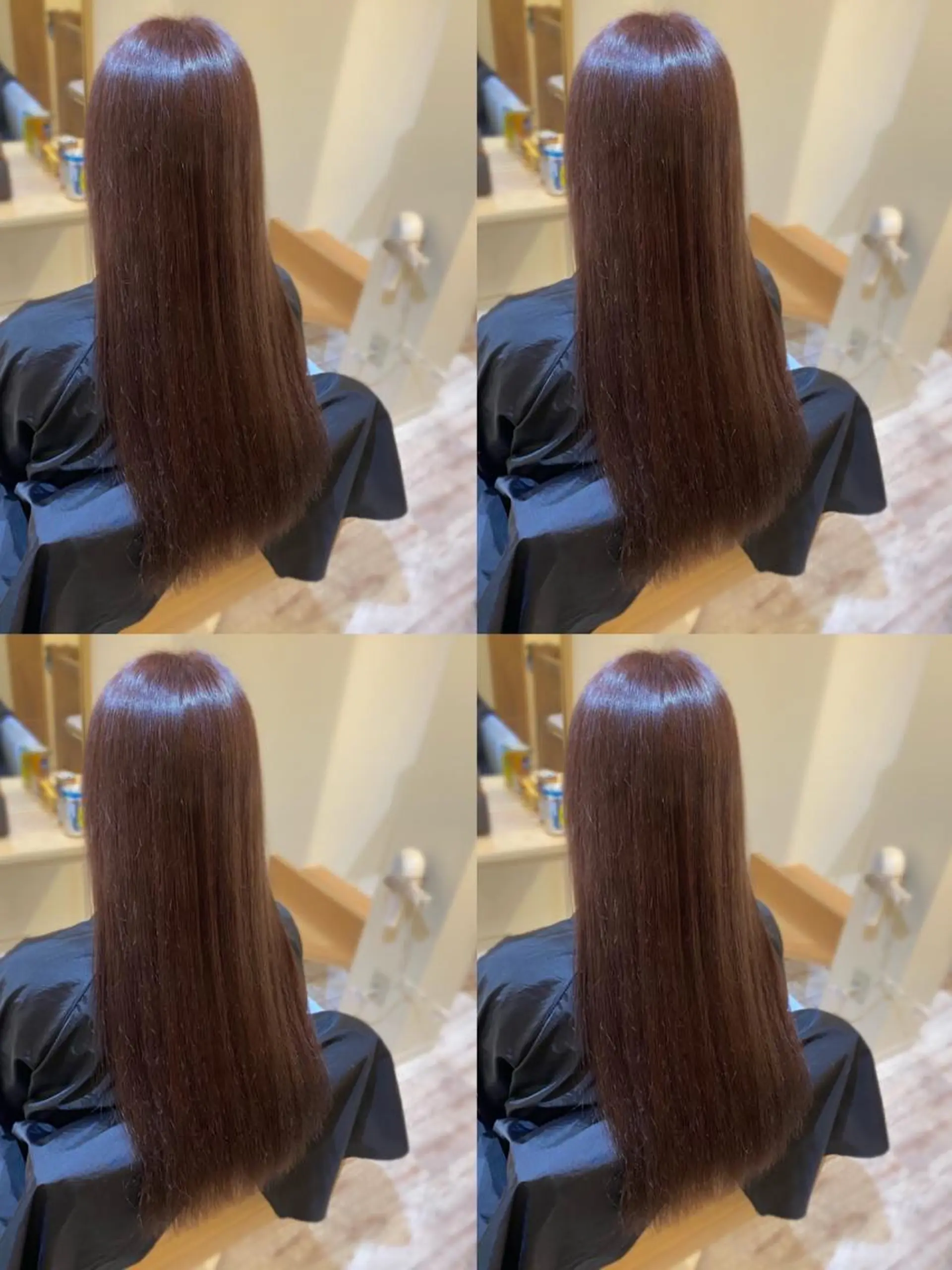 ロング カラー 金島 青のヘアスタイル