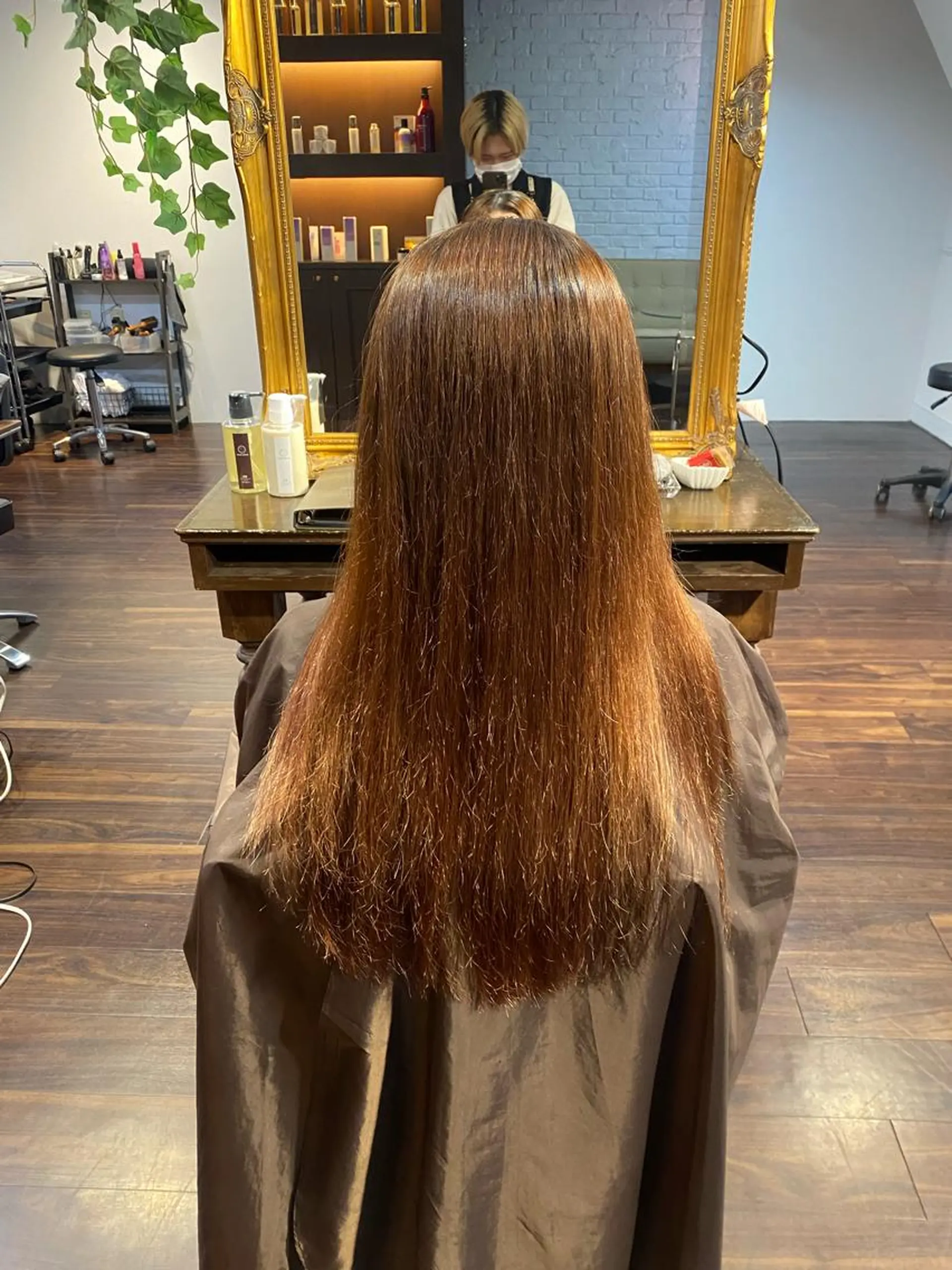 ロング カラー パーマ ヘアアレンジ 髪質改善 縮毛矯正 酸性ストレート ストレートパーマ レイヤーカット×髪質 改善🇰🇷シオリのヘアスタイル