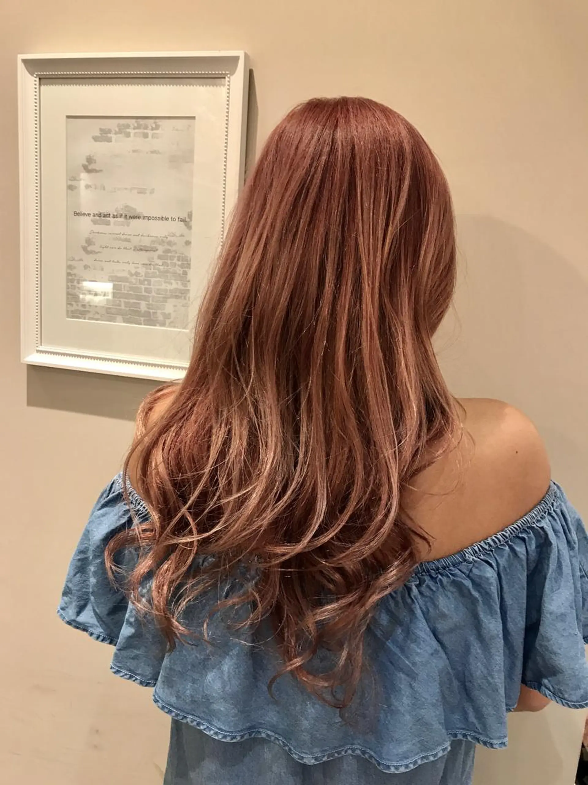 ロング カラー ハイライトカラー ピンクカラー ハイライト 神野 雅樹のヘアスタイル