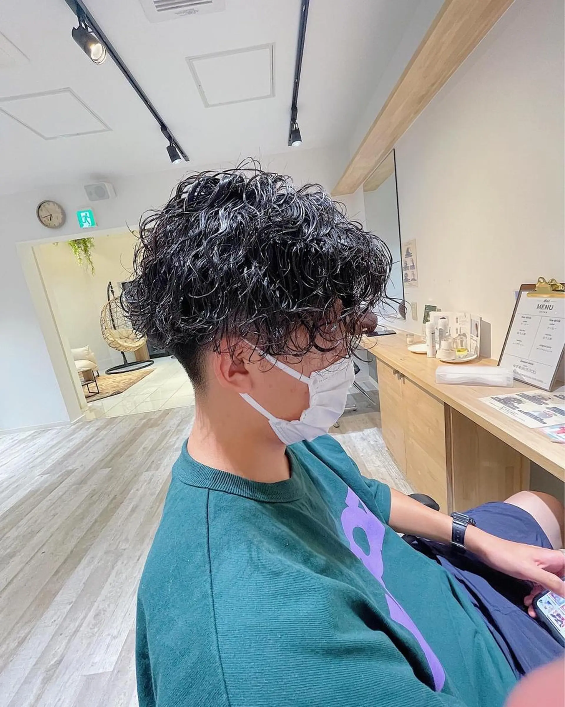 パーマ メンズ 升水 優太のヘアスタイル