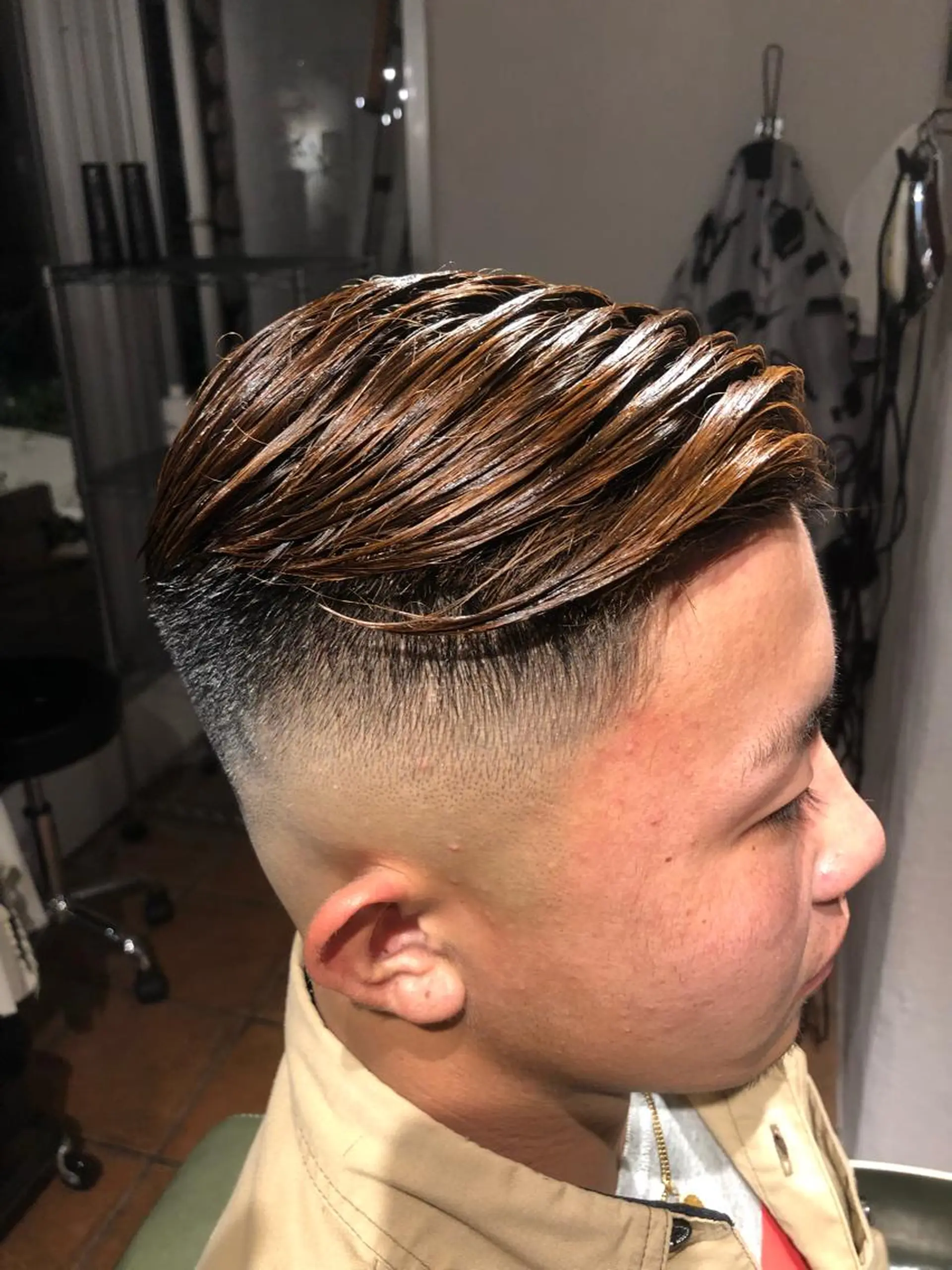 ショート メンズ フェードカット スキンフェード カット 冨士川 英樹のヘアスタイル