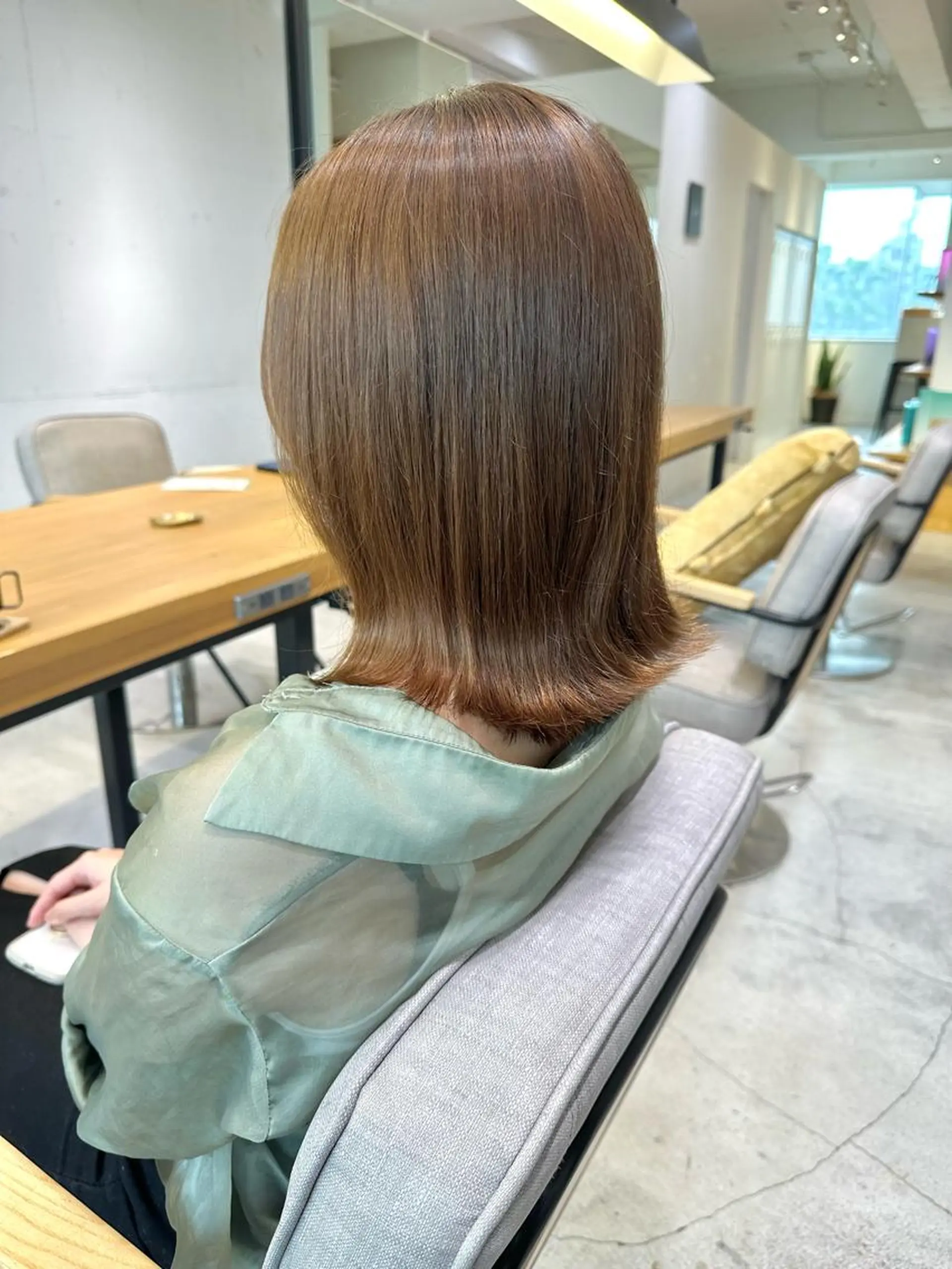 ミディアム カット ヘアカラー トリートメント 上野湧太 髪質改善/艶カラーのヘアスタイル