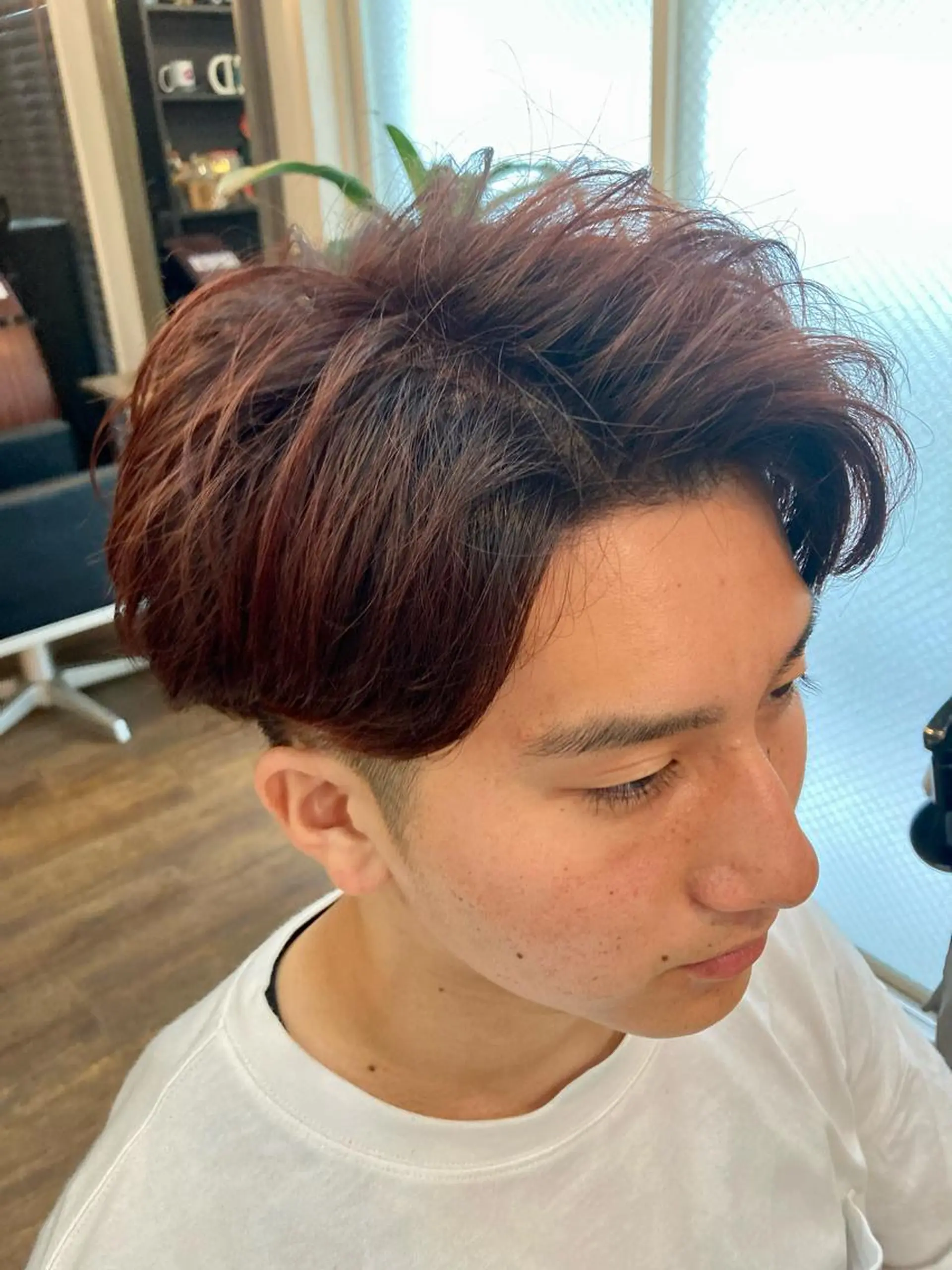 ショート メンズ 七三 カット ヘアカラー トリートメント 完全個室マンツーマン メンズサロン草野貴樹のヘアスタイル