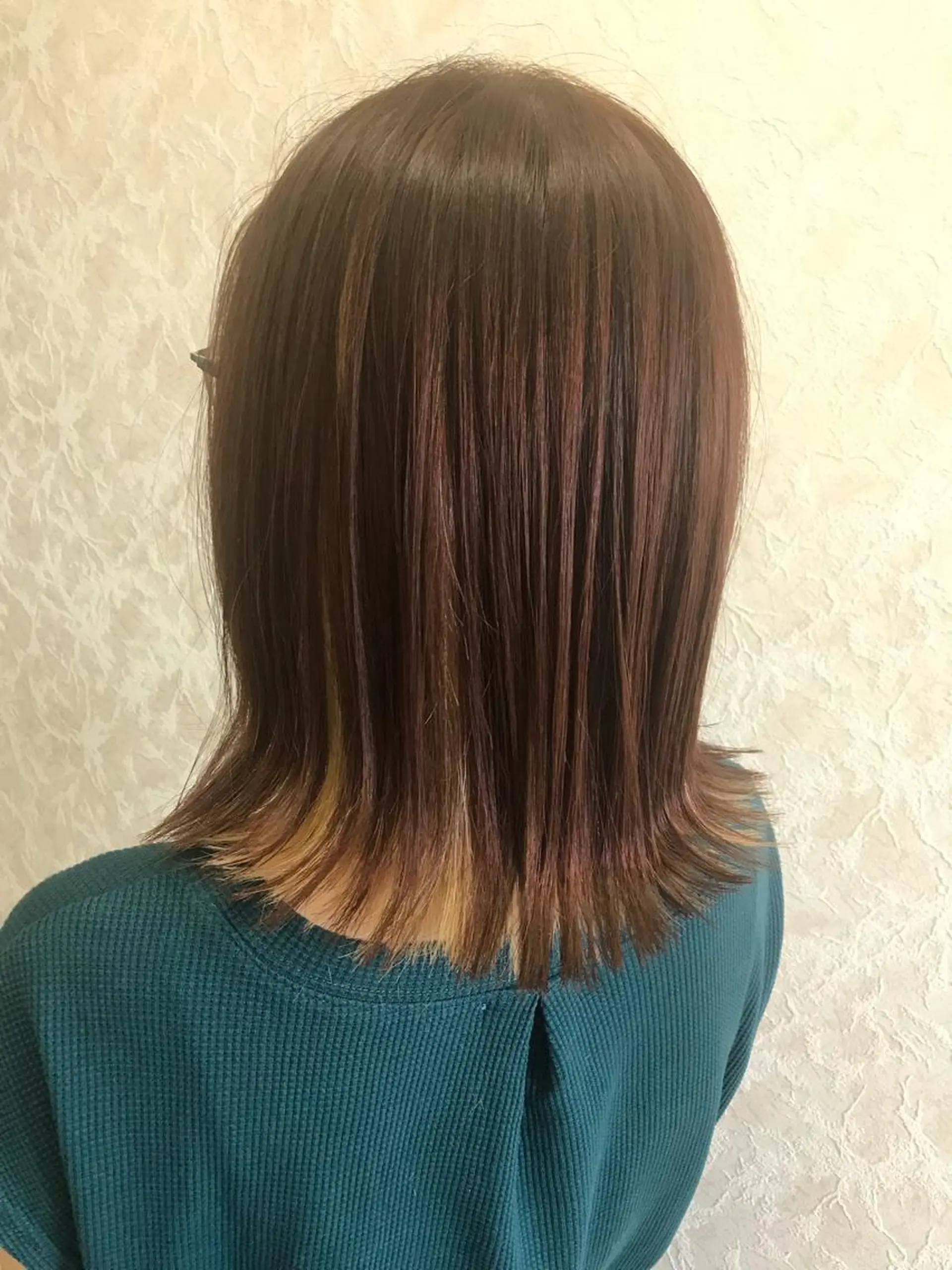 ミディアム カラー インナーカラー カット ヘアカラー トリートメント ブリーチ/髪質改善/ レイヤー/YUTO‎のヘアスタイル