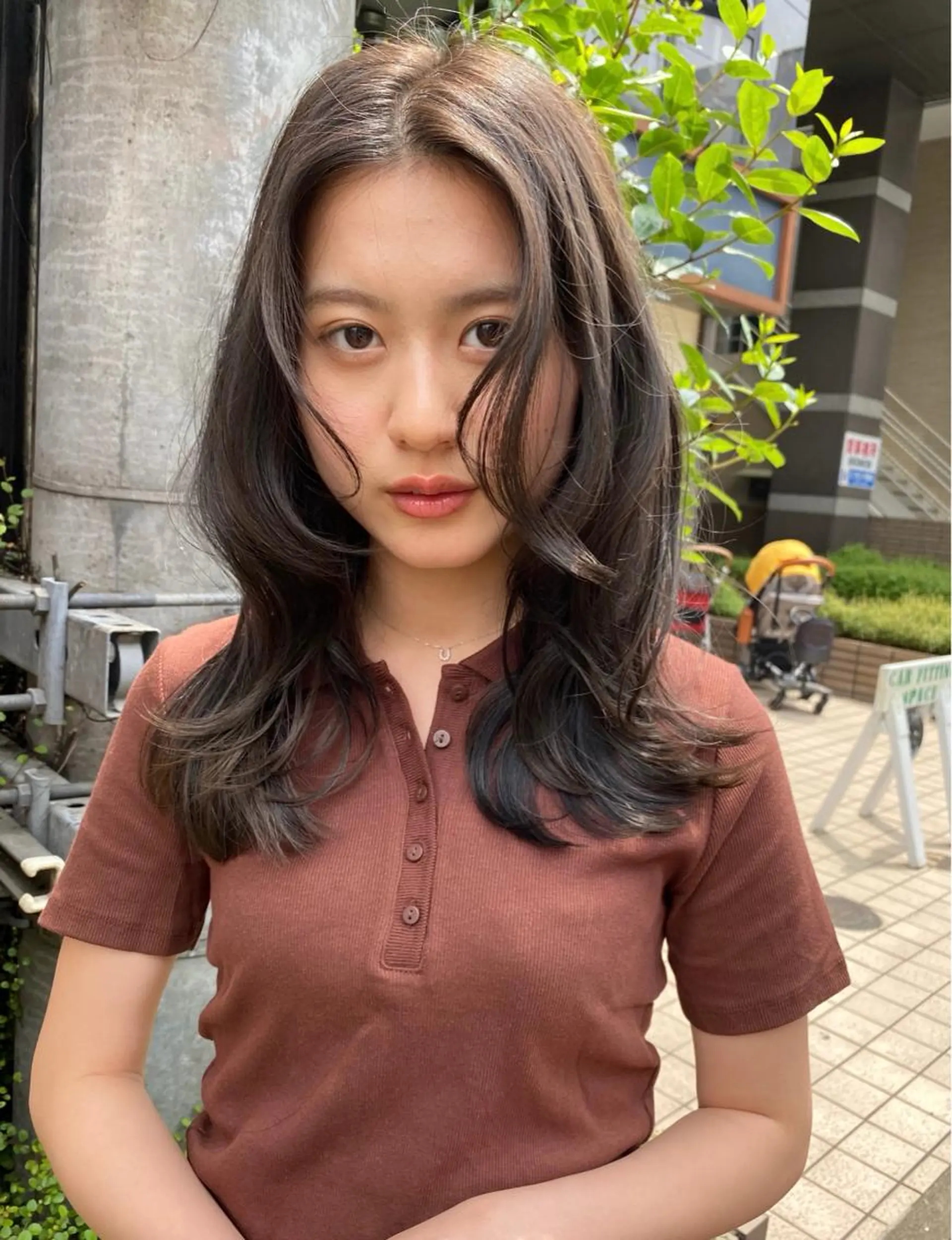 セミロング カラー カット ヘアカラー トリートメント Pia hair Design Yakuin所属・Pia ツボイ ケイタのヘアスタイル