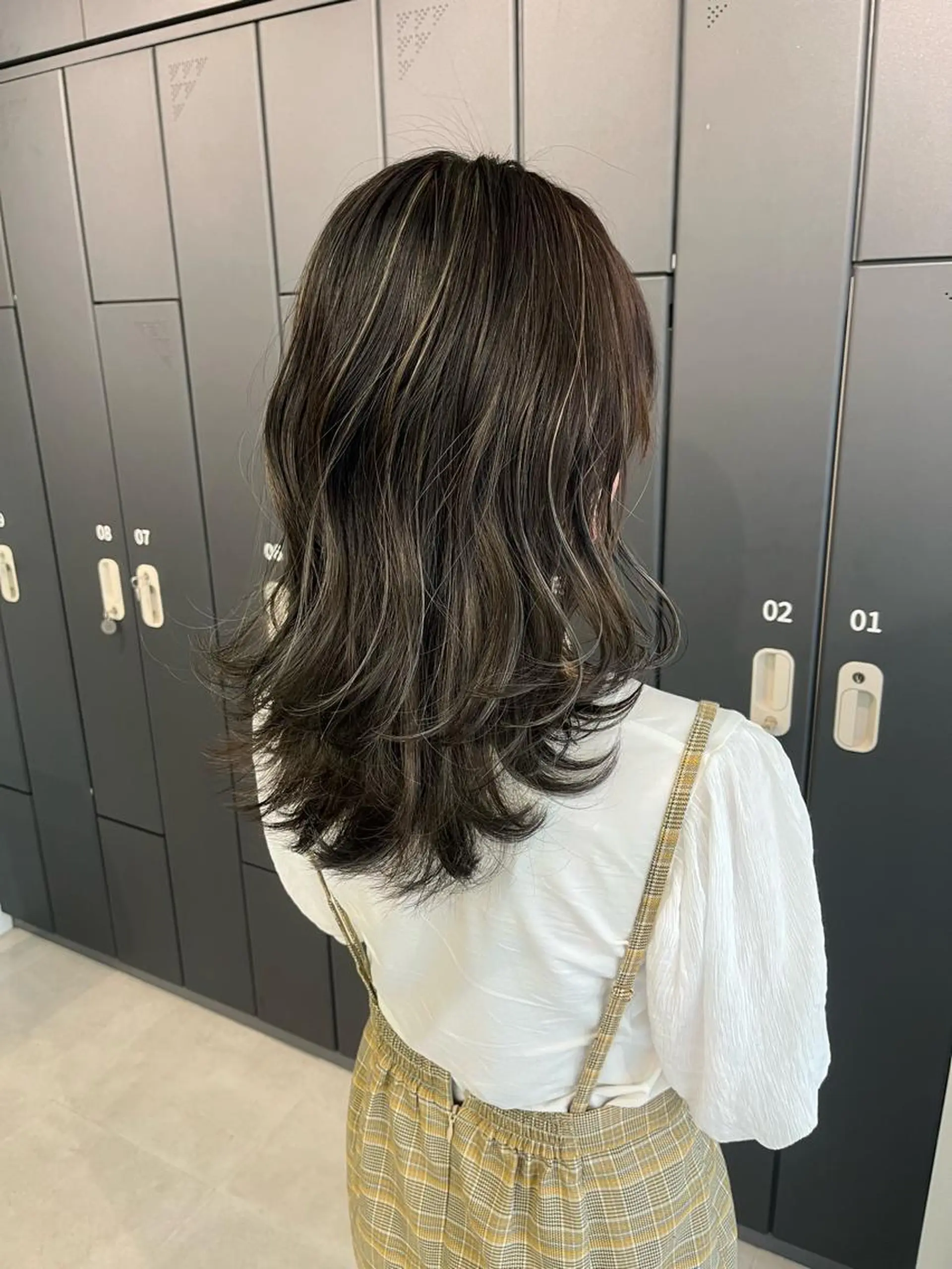 セミロング カラー ベージュカラー ハイライトカラー ハイライト ハイライト/ショート /ボブ/RYOHEIのヘアスタイル