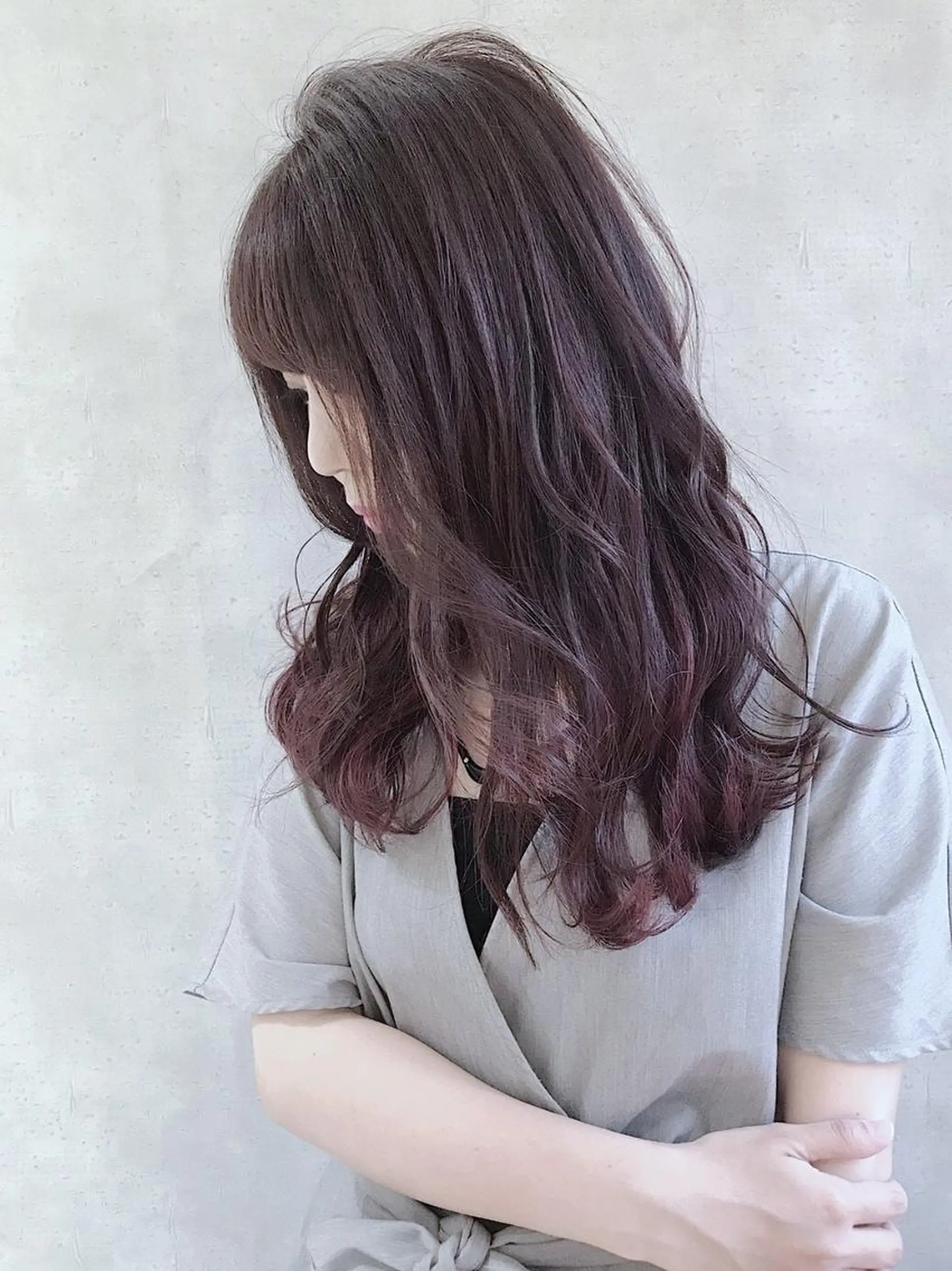 セミロング カラー アディクシーカラー ブリーチ ケアブリーチ ダブルカラー ハイライトカラー MOU namba ムウナンバのヘアスタイル