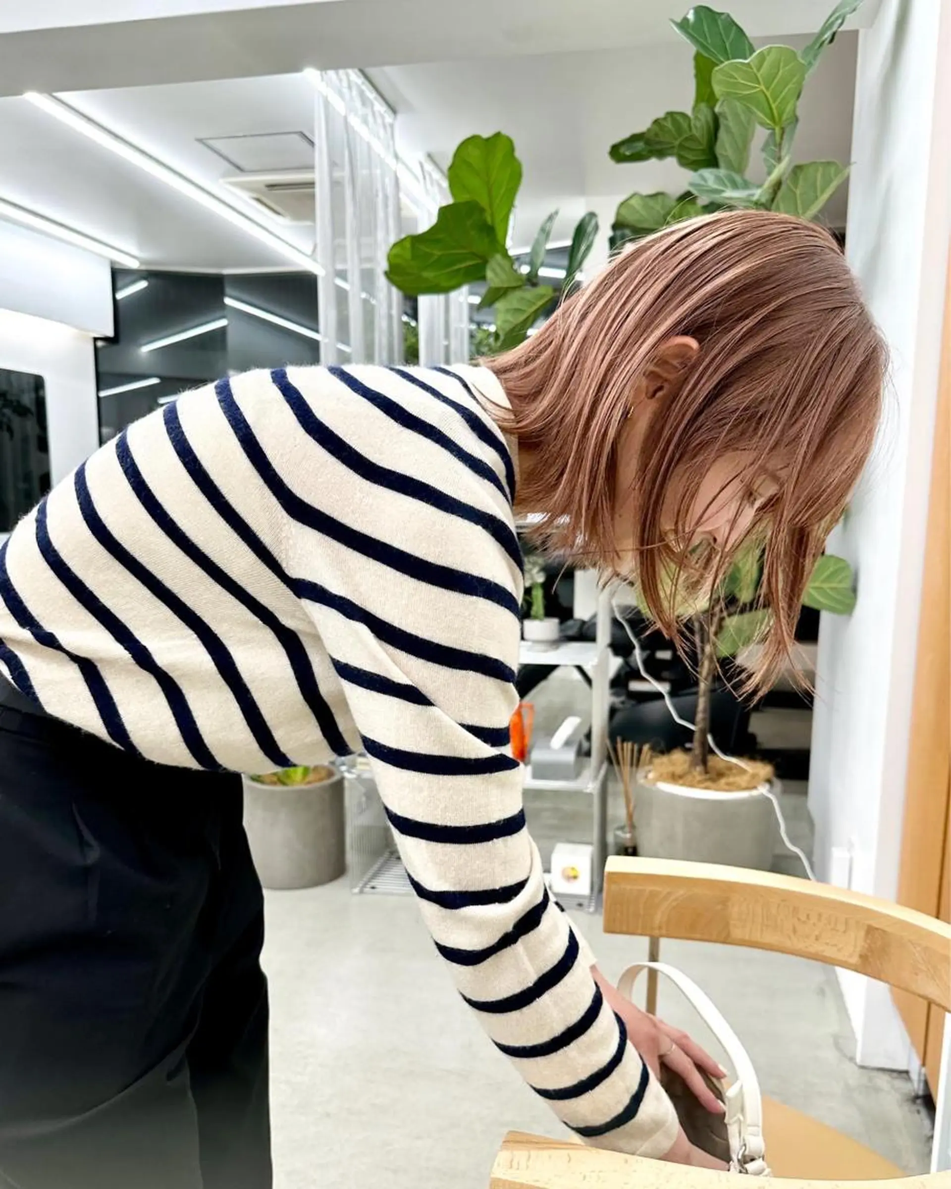 ミディアム カラー ベージュカラー ピンクカラー ピンクベージュ ヘアカラー トリートメント ボブ/レイヤー/ケア パーマ/リュウタのヘアスタイル