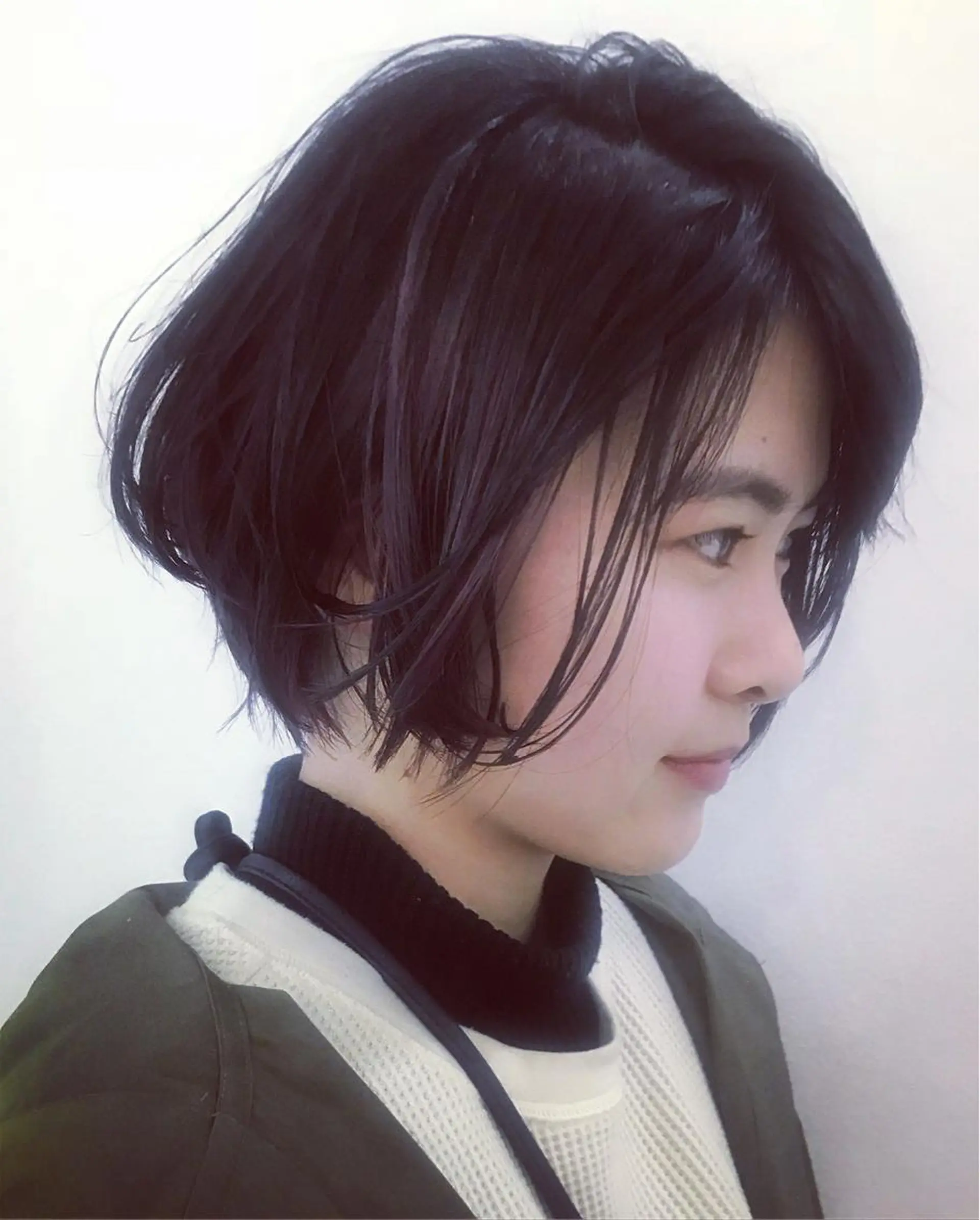 ショート ショートヘア カット ヘアカラー トリートメント 💓パーマ，💗 レイヤーカットのヘアスタイル