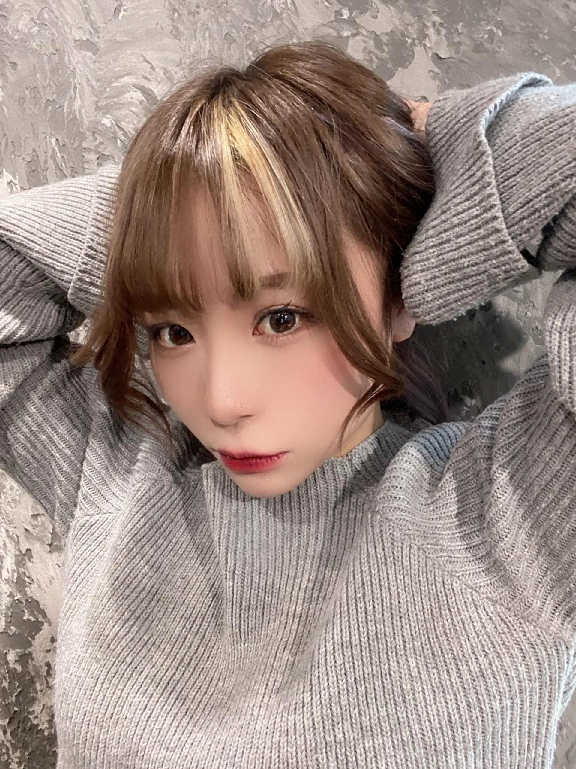 セミロング カラー パーマ ヘアアレンジ メンズ キッズ ネイル マツエク・マツパ メンズ韓国風 韓国風マツエク 韓国風ヘア おくれ毛 韓国ネイル 韓国/トレンド レイヤー【101】のヘアスタイル