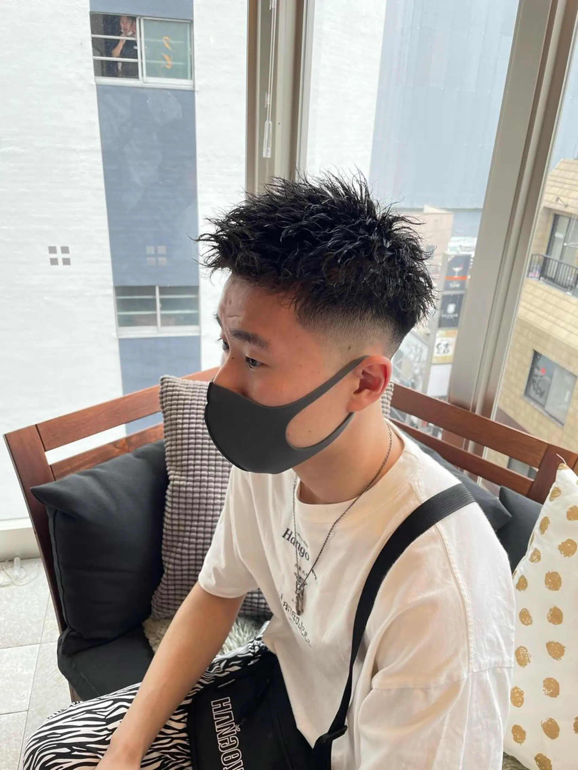 ショート カラー パーマ メンズ カット パーマ 【men's Lapis横浜】海人のヘアスタイル