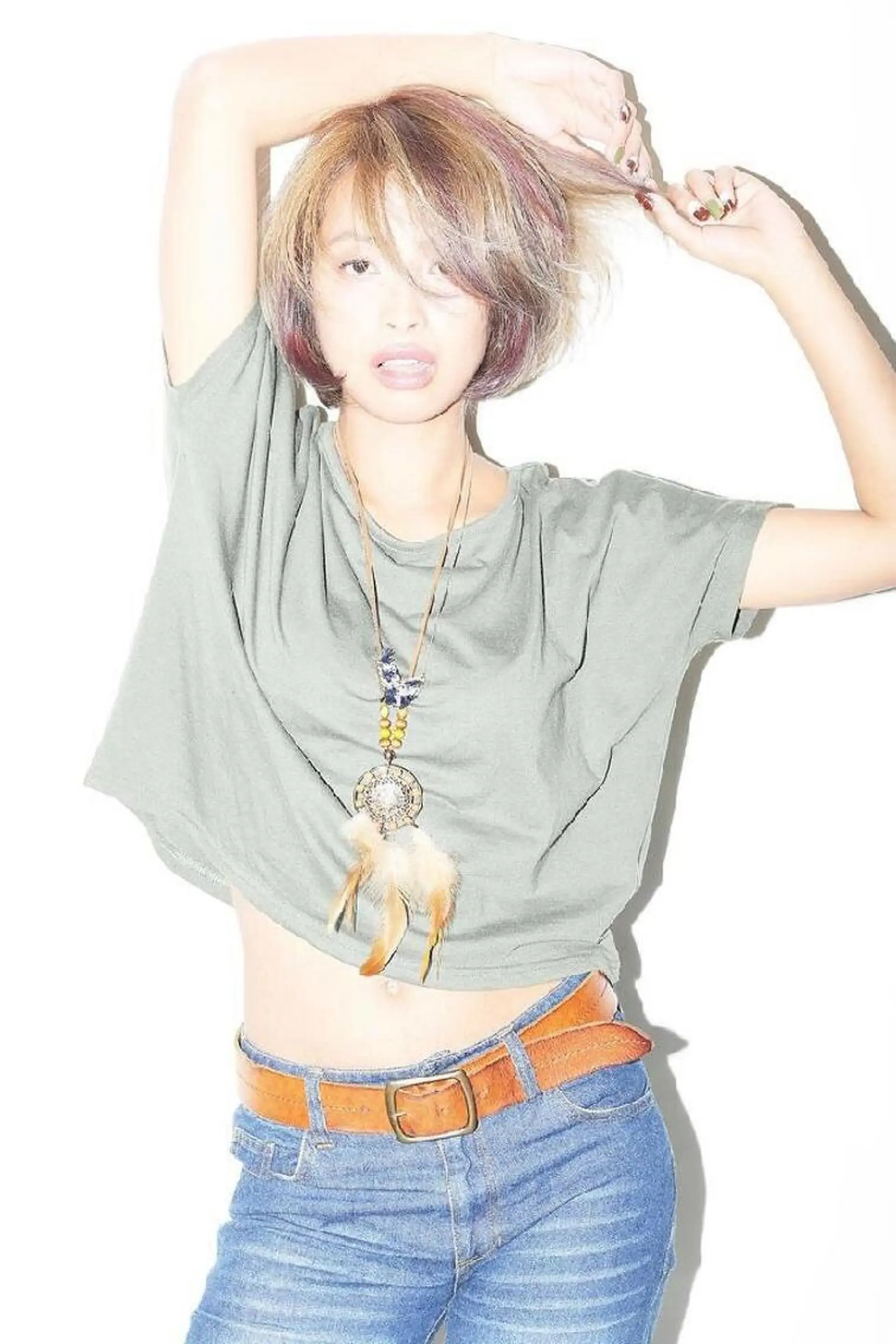 ミディアム 平川 直子のヘアスタイル