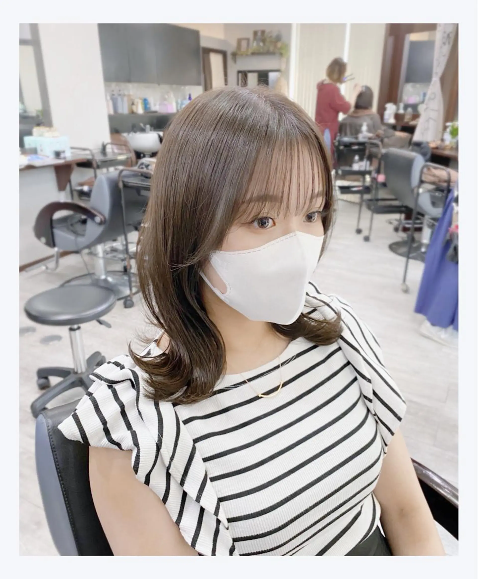 ミディアム カラー くびれヘア ＊横浜駅＊ 金子 誠也のヘアスタイル