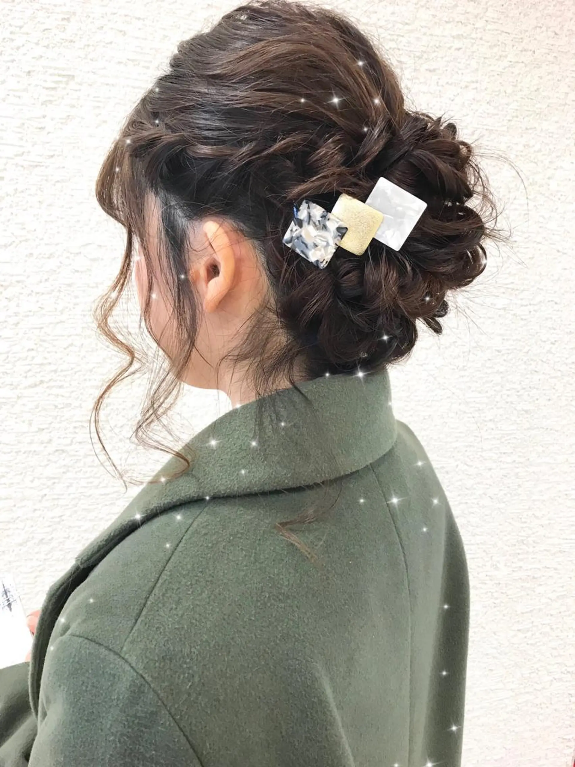 セミロング ヘアアレンジ ヘアセット 高橋恵🌈生え癖改善 ウルフ/レイヤーのヘアスタイル