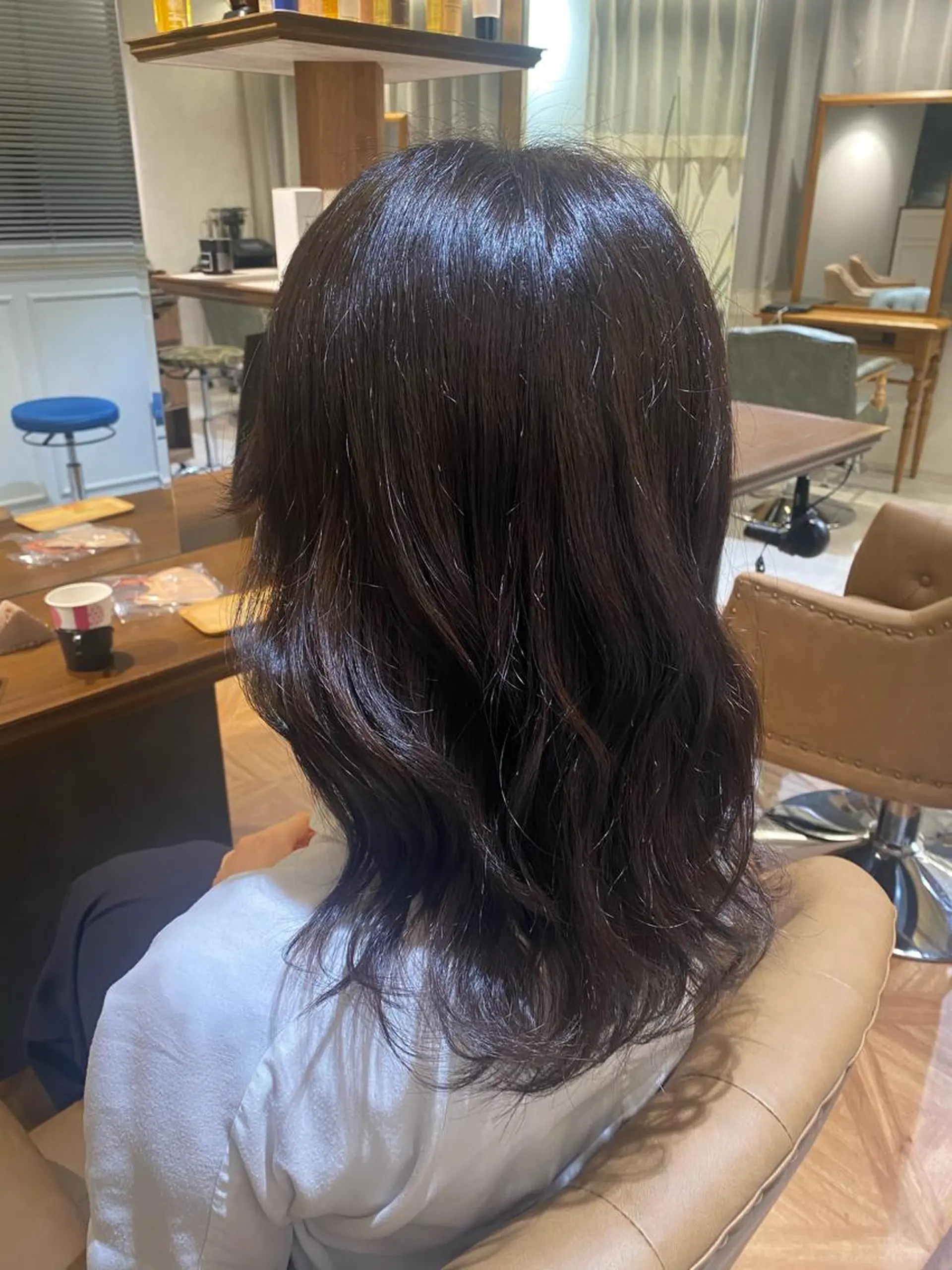 ミディアム 中川 花織のヘアスタイル