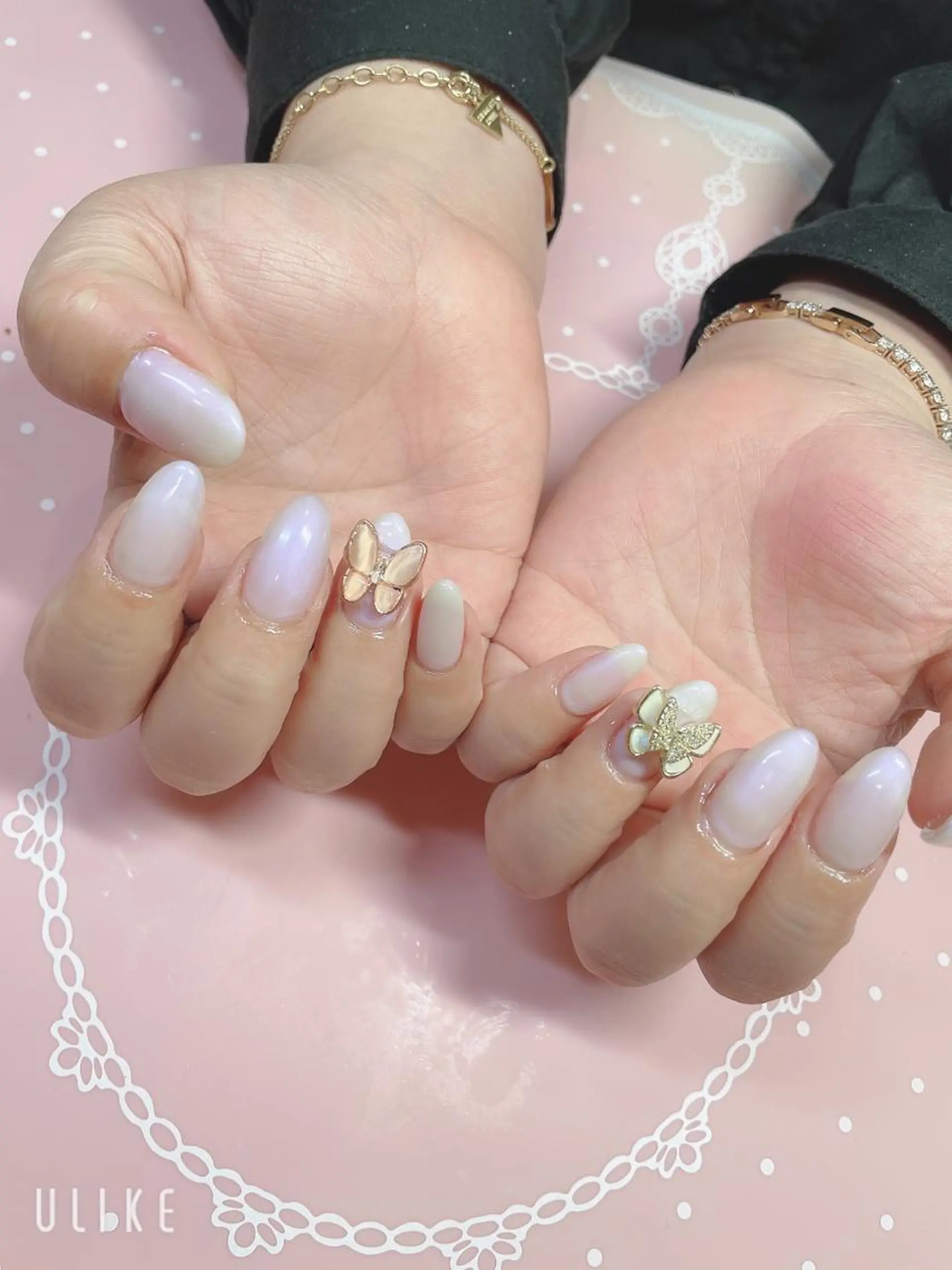 ミディアム ネイル ハンドネイル 《LB》ラブリエ Nail&eyeのマツエク・マツパデザイン