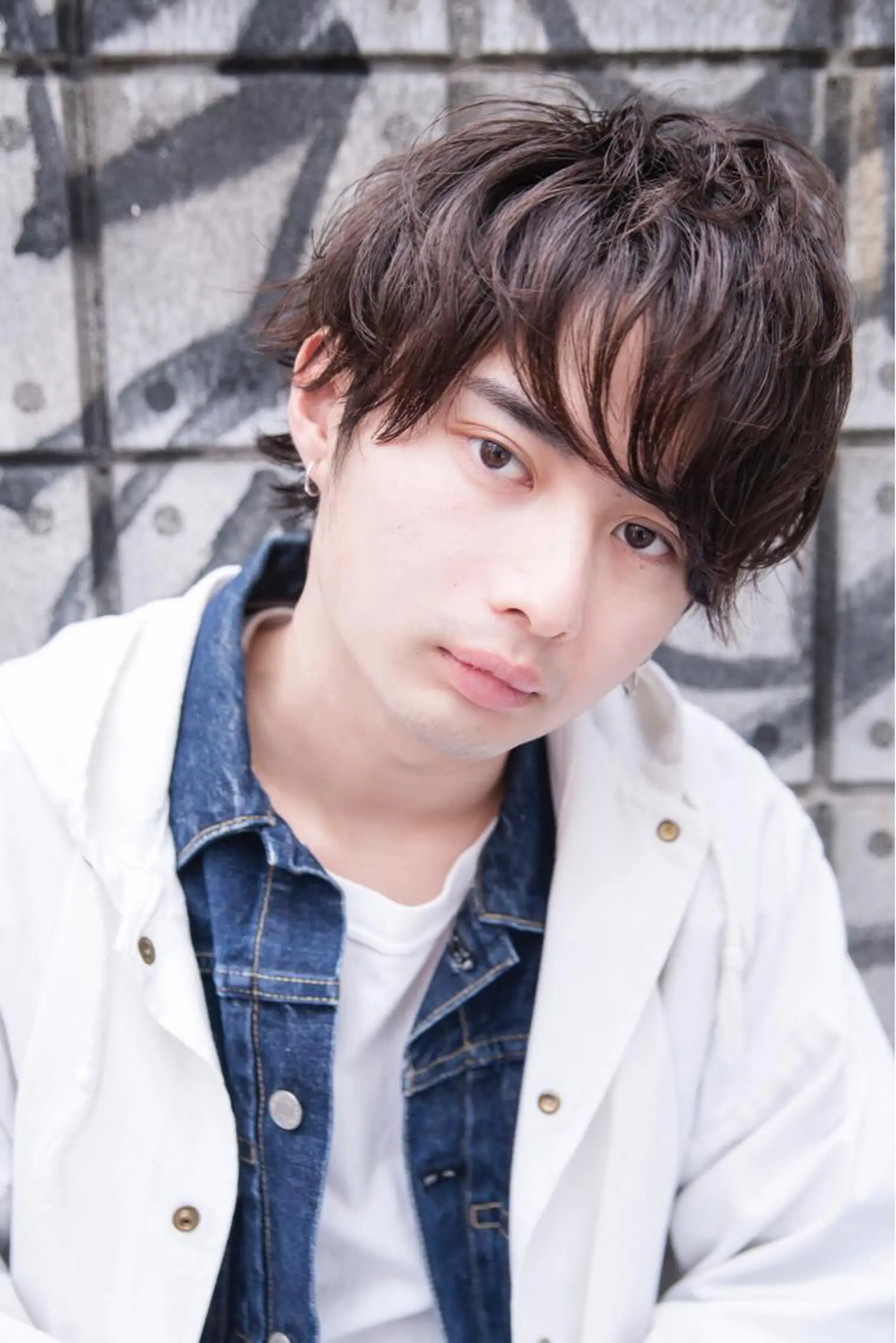 ミディアム カラー パーマ ヘアアレンジ メンズ 野田 修平のヘアスタイル