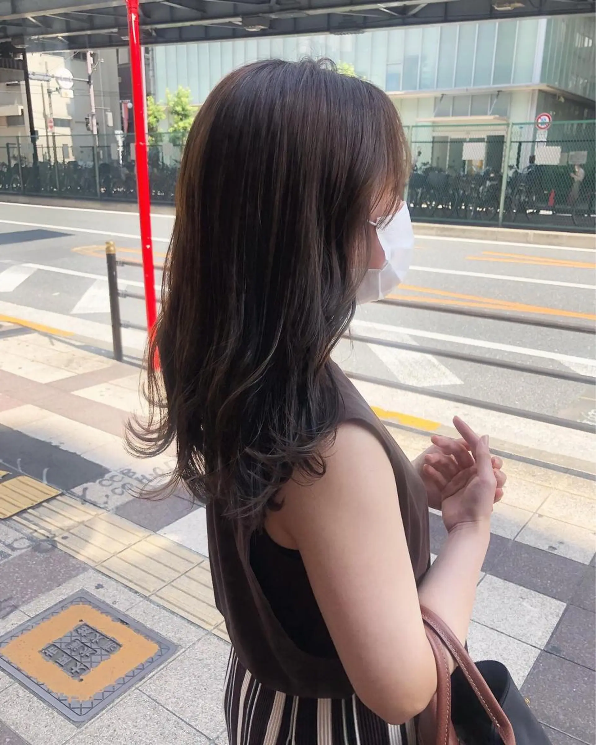 セミロング カラー ヘアアレンジ ベージュカラー レイヤーカット カット ヘアカラー トリートメント 酸性縮毛矯正🧴韓国 レイヤー/髪質改善のヘアスタイル