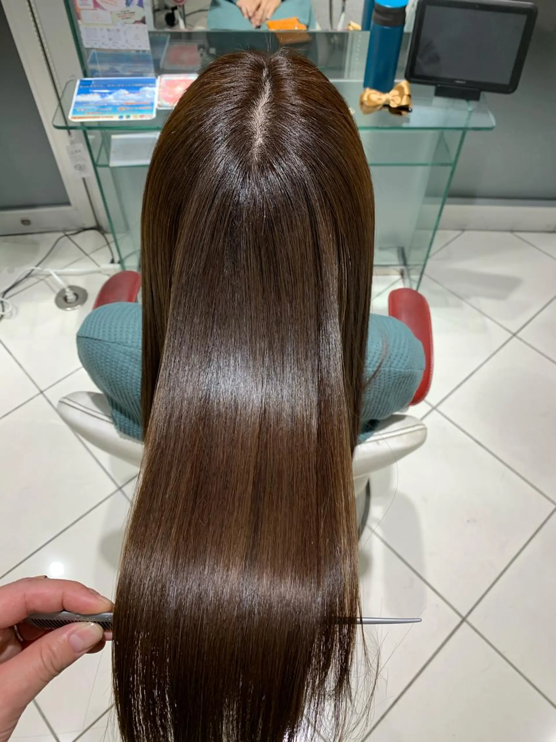 セミロング 縮毛矯正 縮毛矯正 トリートメント 縮毛矯正/髪質改善 EARTH髙橋のヘアスタイル