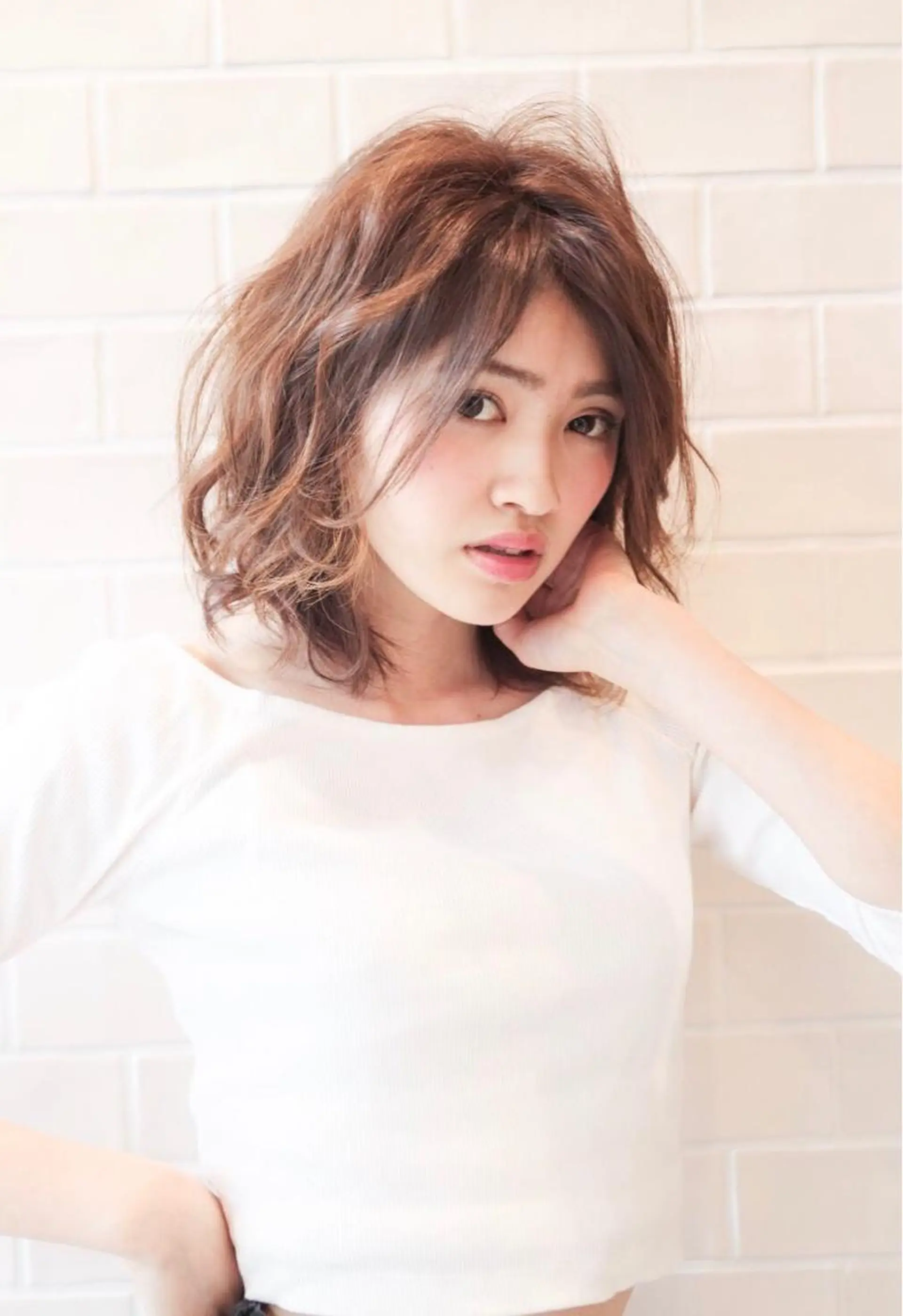 ミディアム パーマ ミディアムパーマ 🌈限定価格🌈 鈴木　瑛輔のヘアスタイル