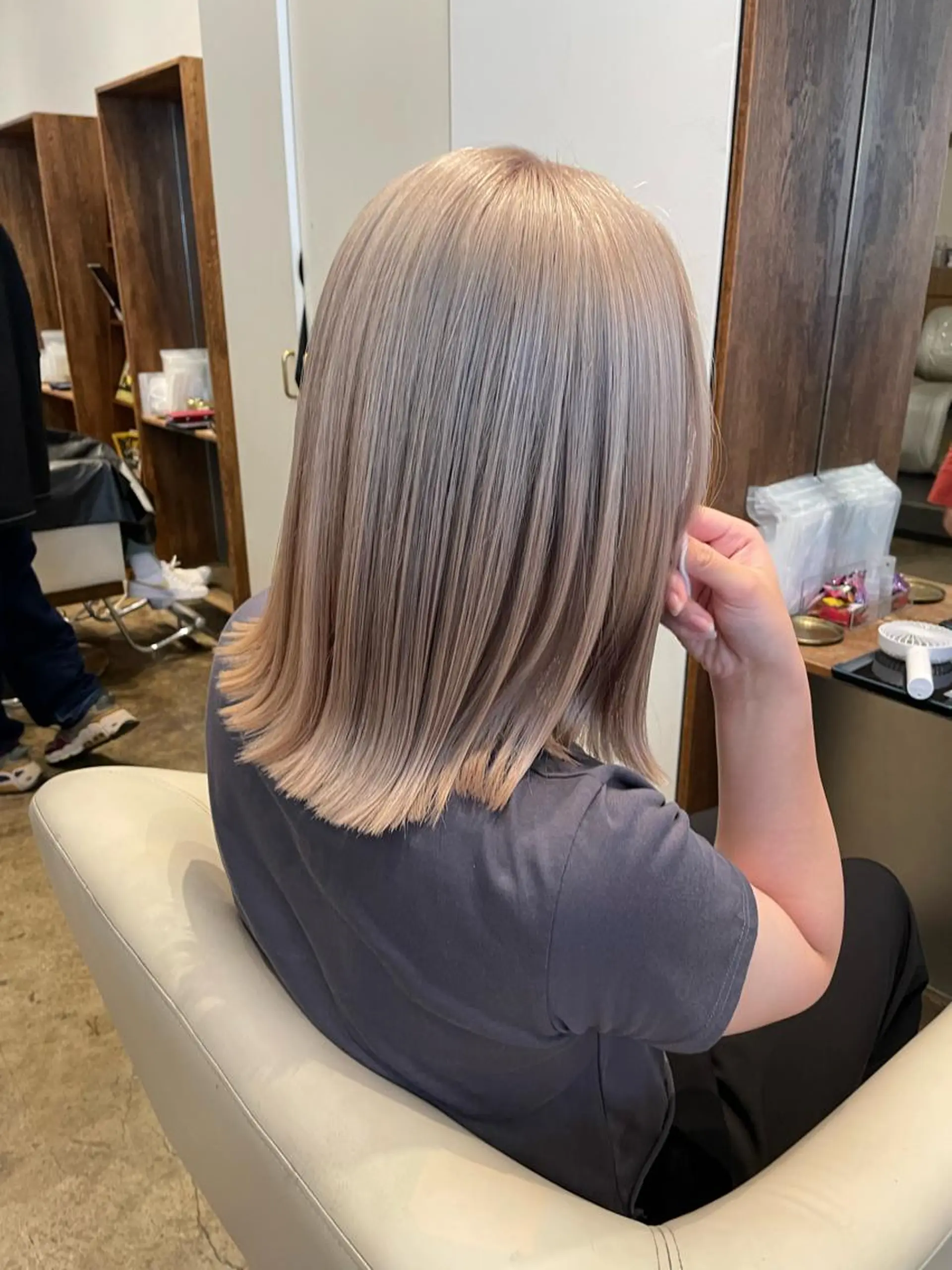 ミディアム カラー カット ヘアカラー トリートメント 【完全個室】髪質改善 暖色カラー/山崎唯奈のヘアスタイル