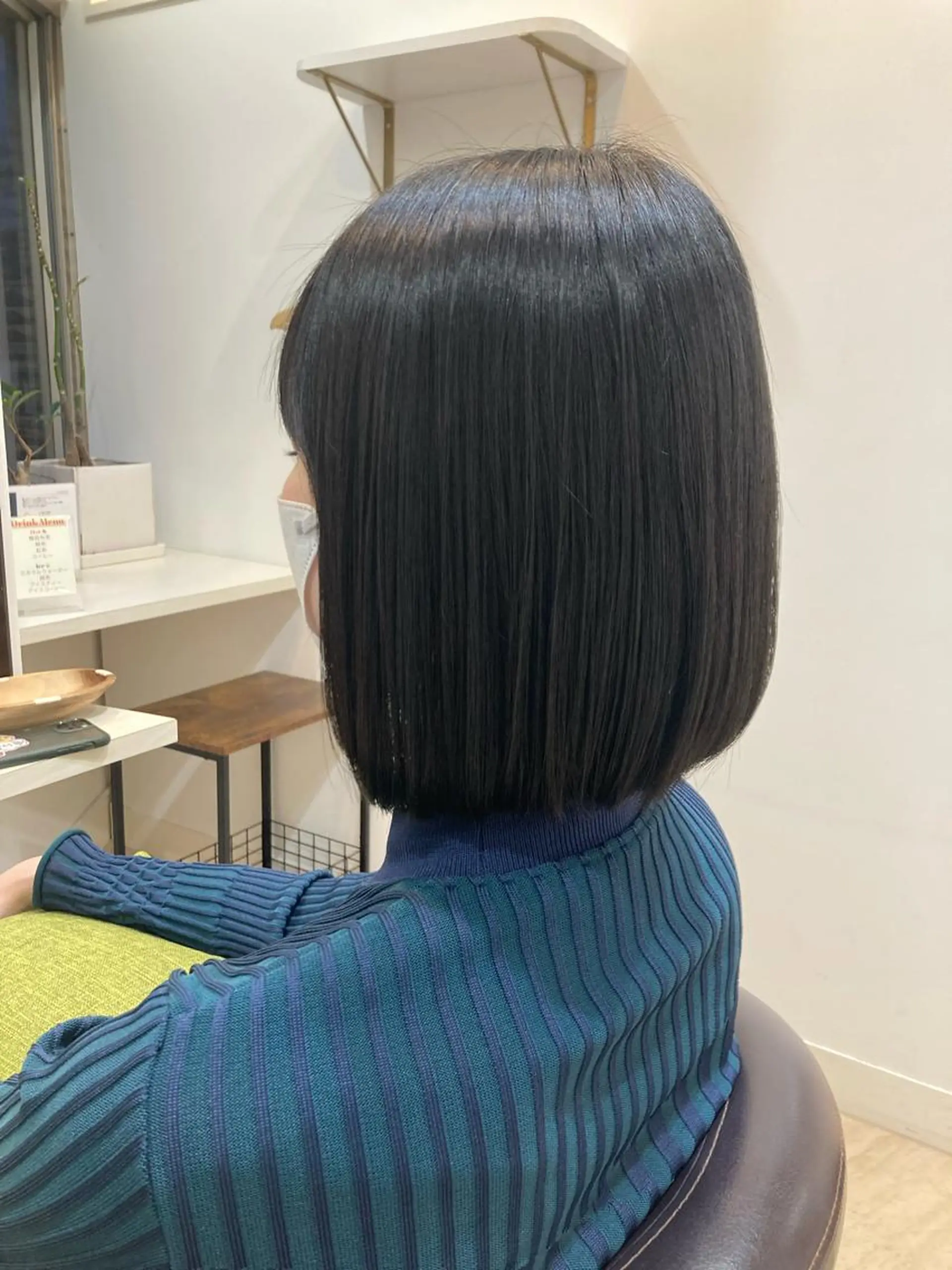 ショート パーマ 縮毛矯正 韓国風⭐️くびれヘア 🍀高津かえでのヘアスタイル