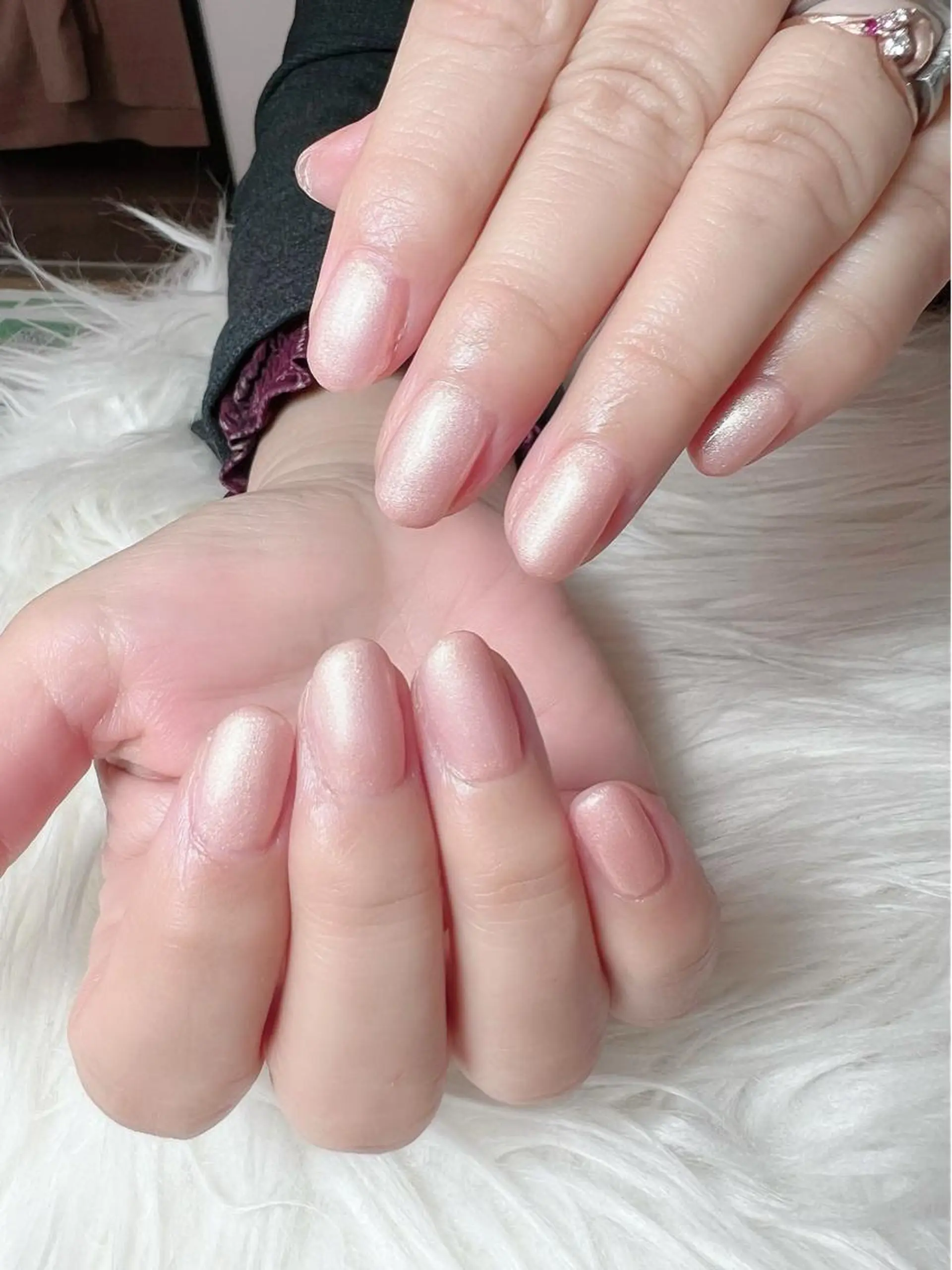 ネイル ジェルネイル ラメ(グリッター) オフィスネイル ワンカラーネイル シンプルネイル シェヌネイル JURAのネイルデザイン