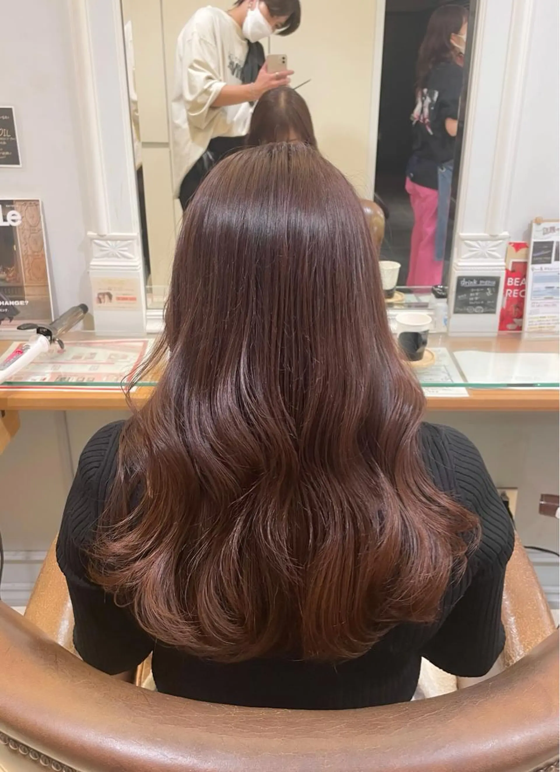 ロング カラー ブラウンカラー グレージュ ラベンダーカラー ラベンダーグレージュ ラベンダーグレー カット ヘアカラー トリートメント 横浜/レイヤーカット /韓国ヘア/佐藤記正のヘアスタイル