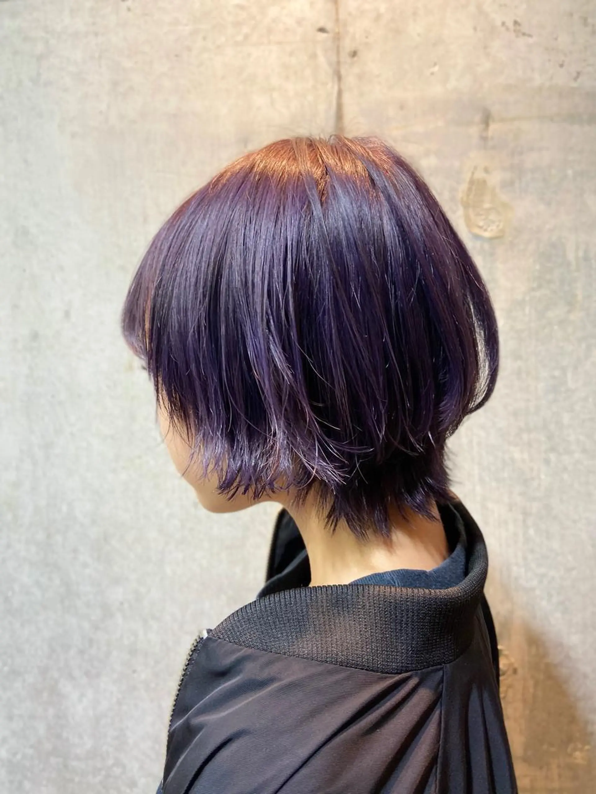 ショート カラー パープルカラー ショートヘア ウルフカット 暗髪/艶髪/Ono .のヘアスタイル