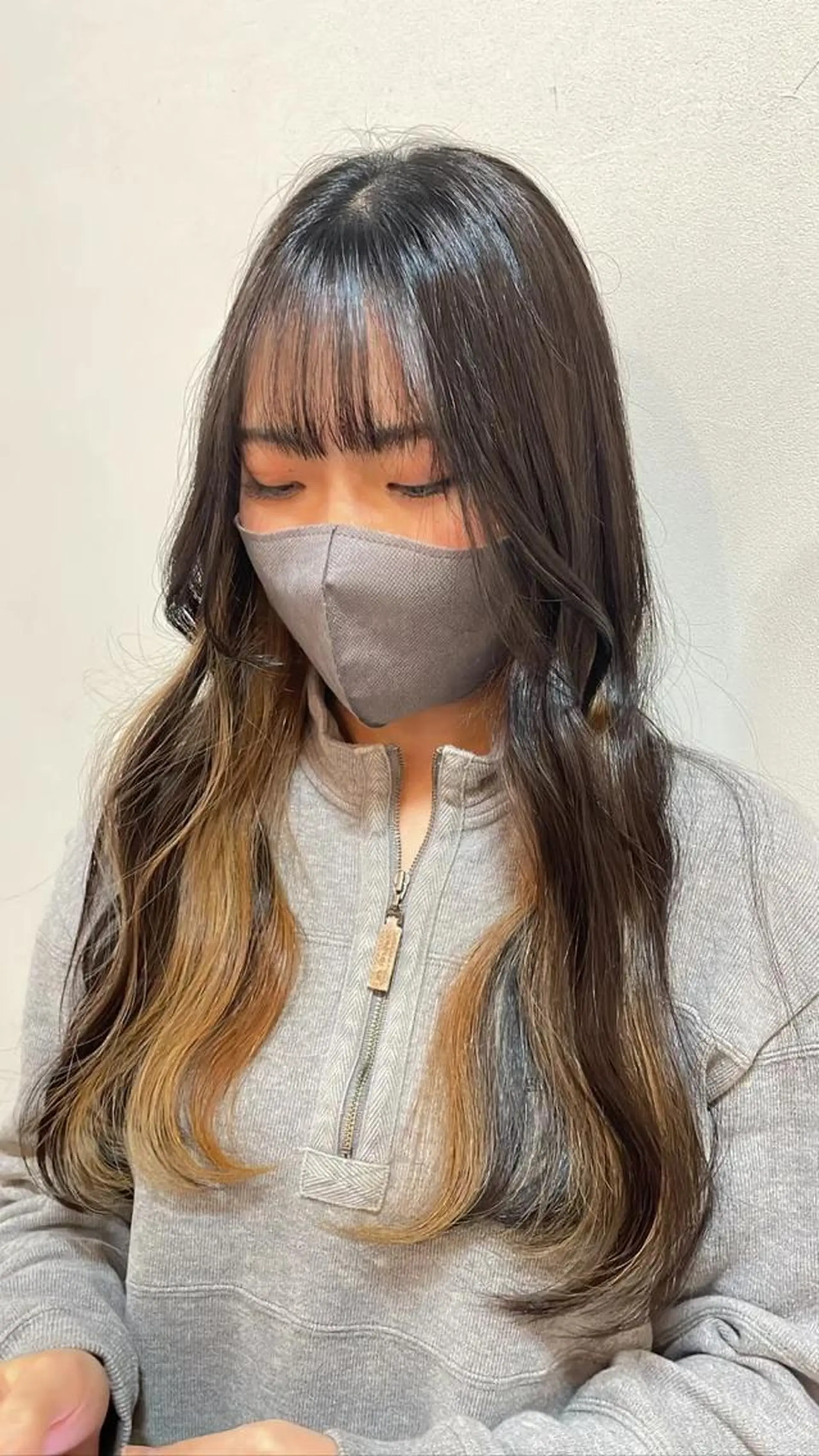 カラー パーマ/透明感カラー 小松のヘアスタイル