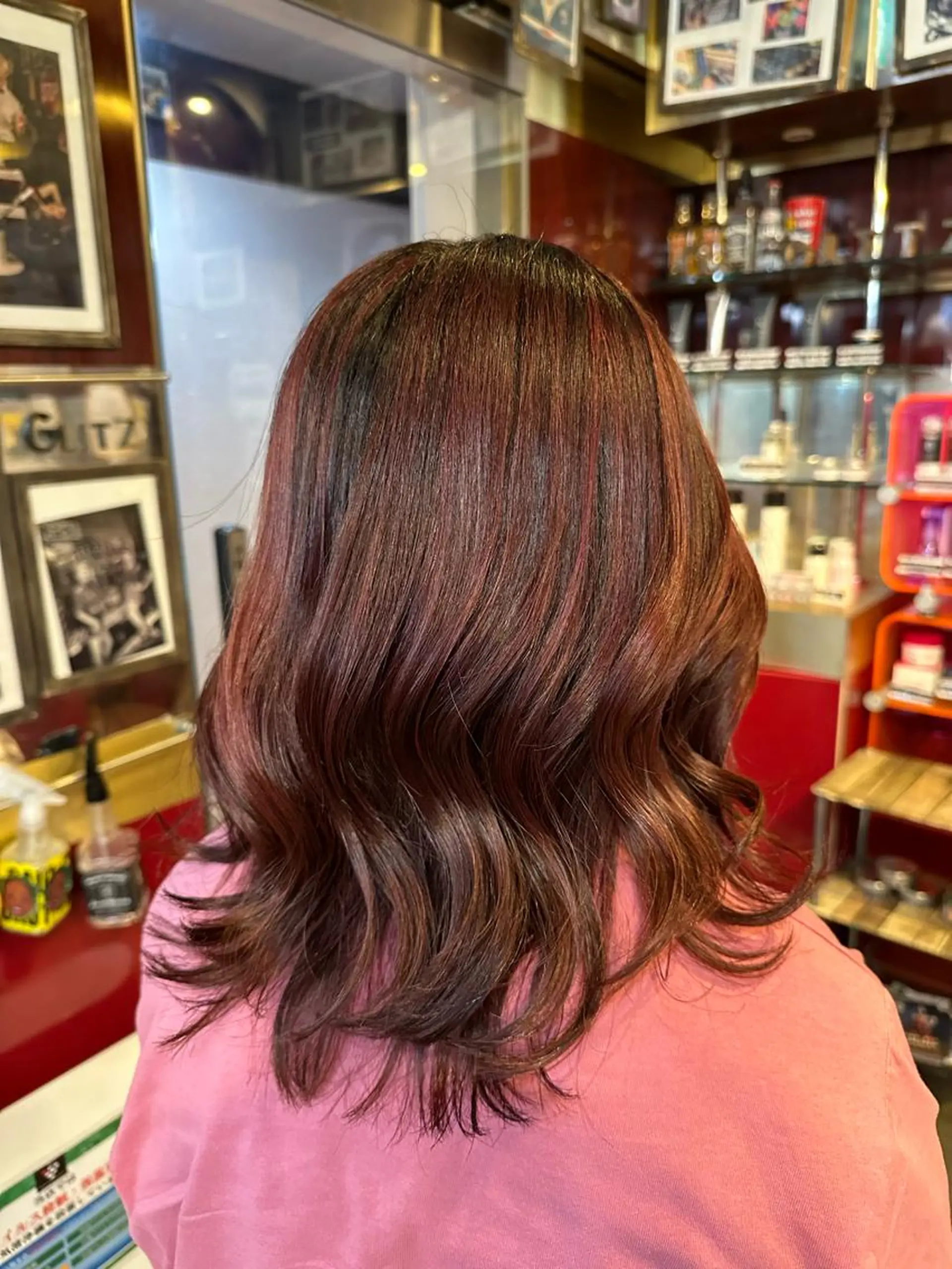 ミディアム ハイライト レイヤーカット/ カラー/長谷恵花のヘアスタイル