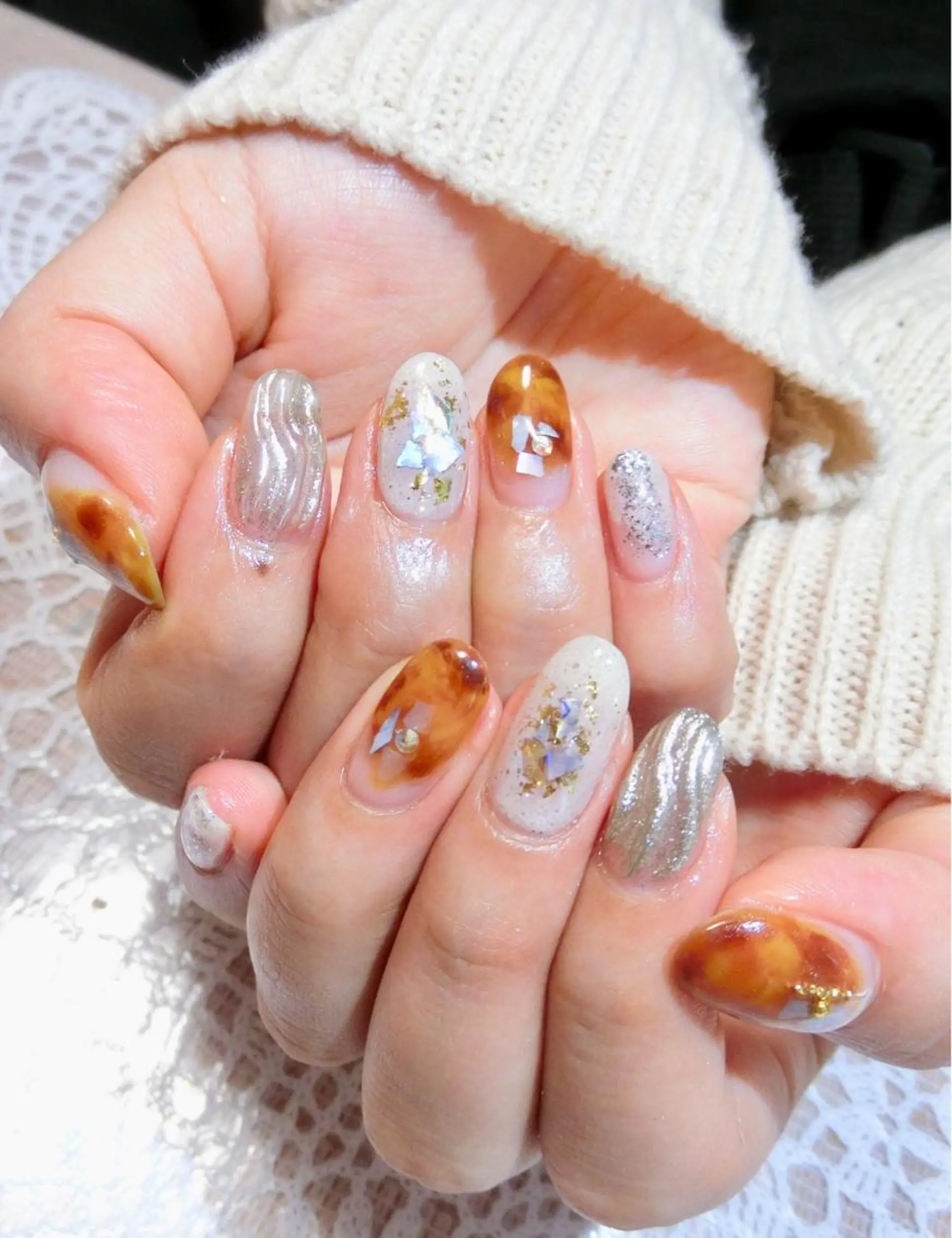 ネイル 🌙都岡 ムーンネイルのネイルデザイン