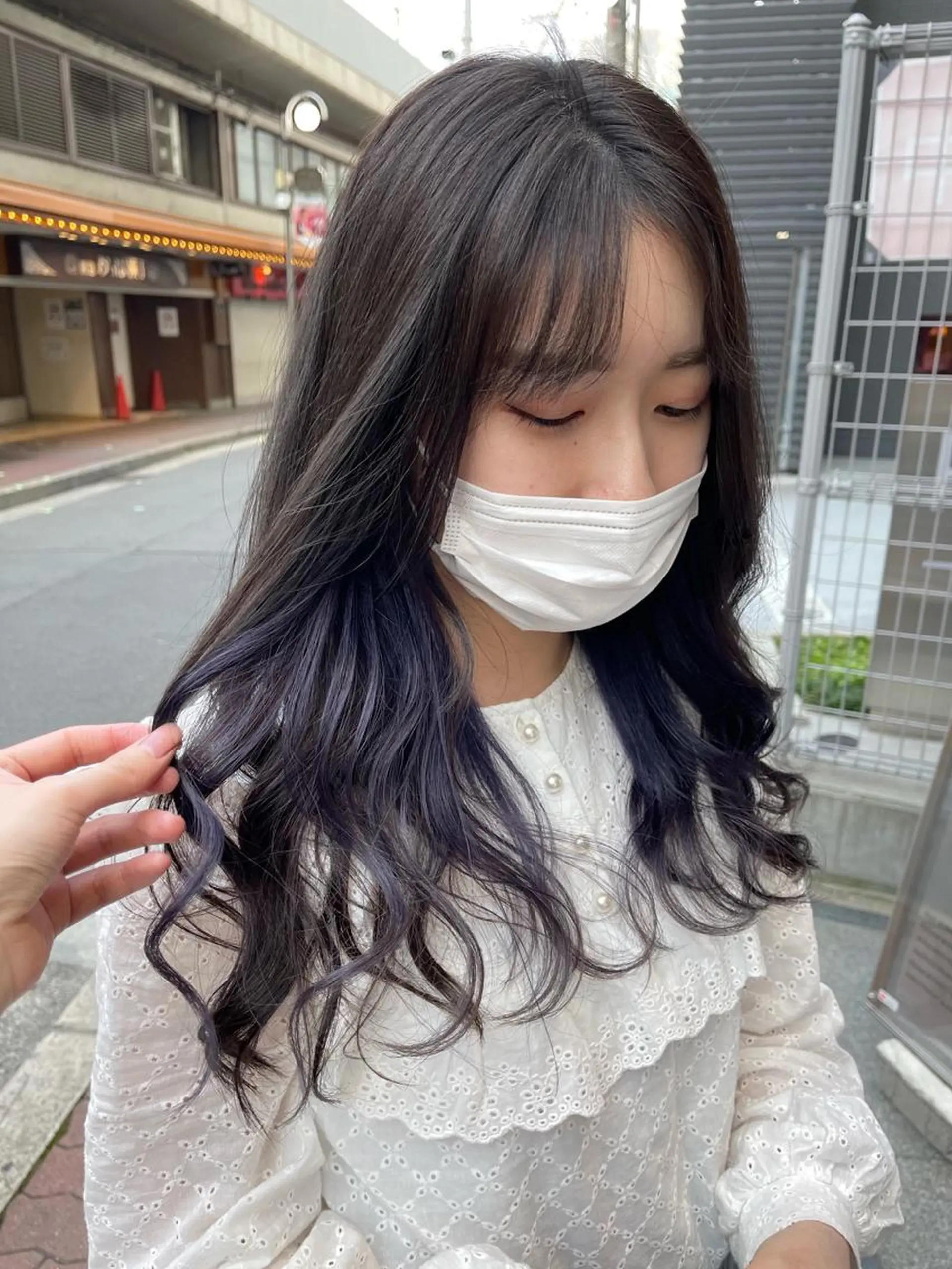 カラー white.梅田 デザインカラー🦄のヘアスタイル