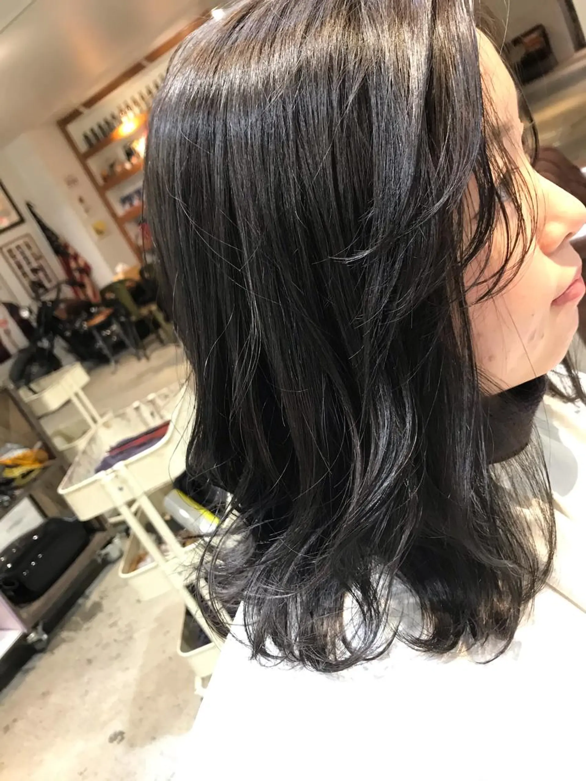 ミディアム カラー パーマ ヘアアレンジ メンズ キッズ 透明感カラー Forest. -髪質改善-のヘアスタイル