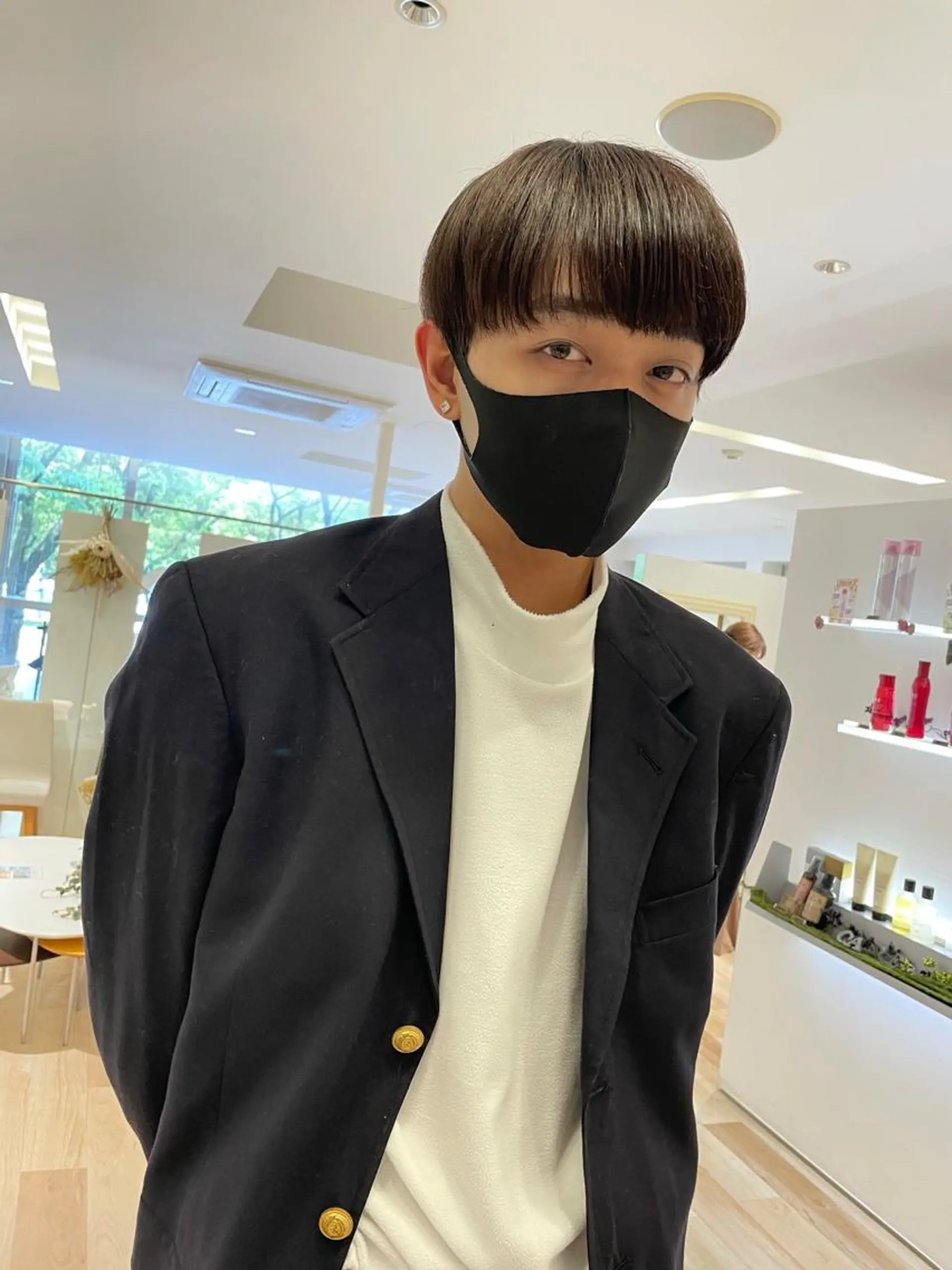 ショート パーマ メンズ ダウンパーマ メンズ韓国風 マッシュ メンズパーマ 刈り上げ 髪質改善カラー/ボブ 🌻Mutsumiのヘアスタイル