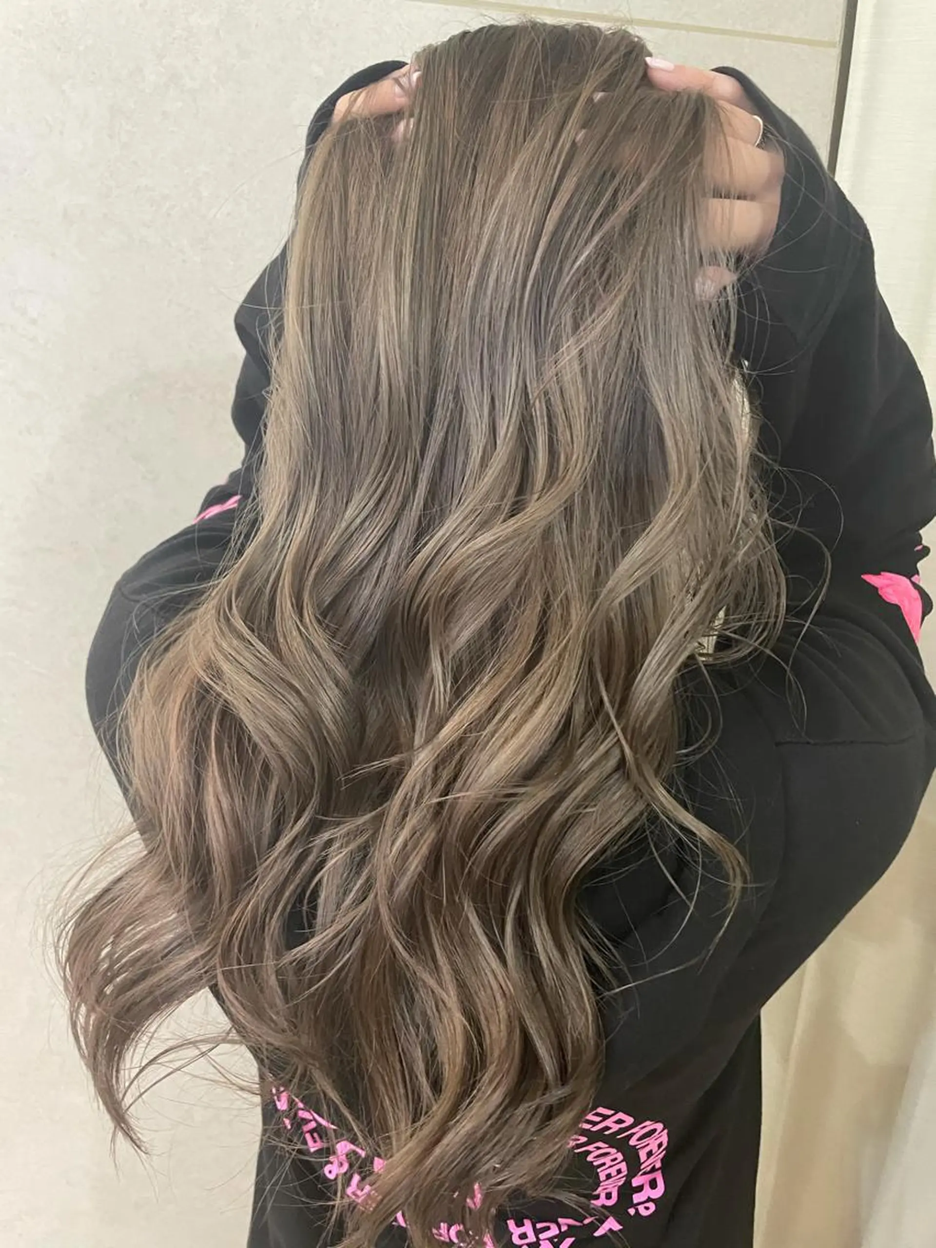 セミロング カラー ヘアアレンジ シールエクステ ミストバング ベージュカラー  フェイスフレーミング ハイライトカラー 🦋高瀬寛菜🦋 韓国/ブリーチのヘアスタイル